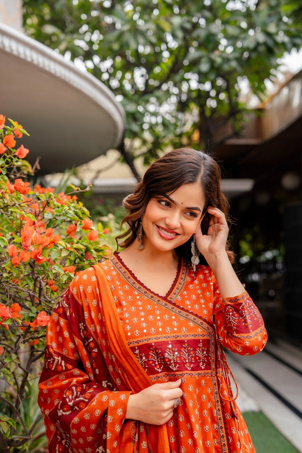 Image of ANOUK Women Kurta Palazzo Dupatta Set