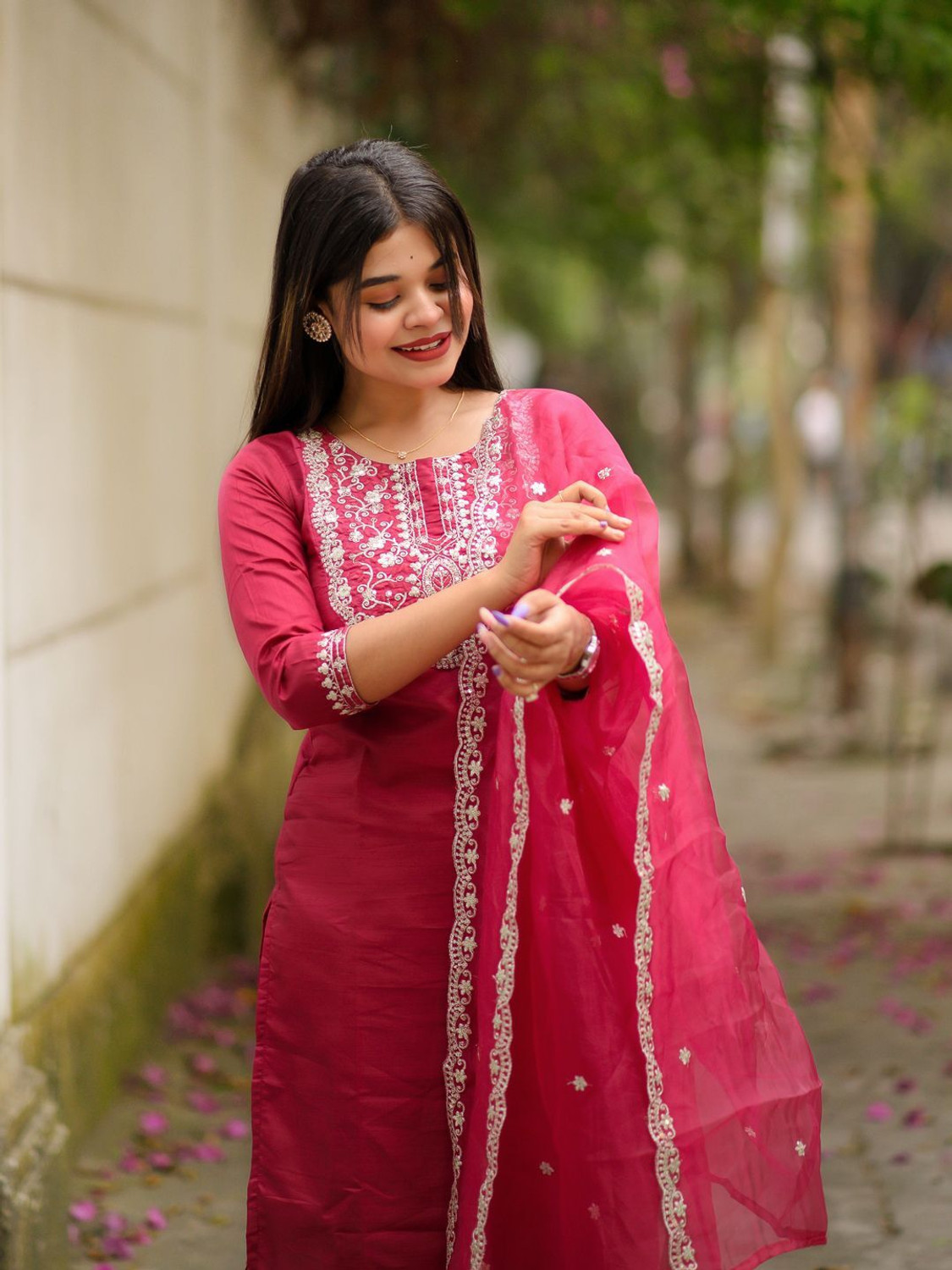 Image of VredeVogel Women Kurta Pant Dupatta Set
