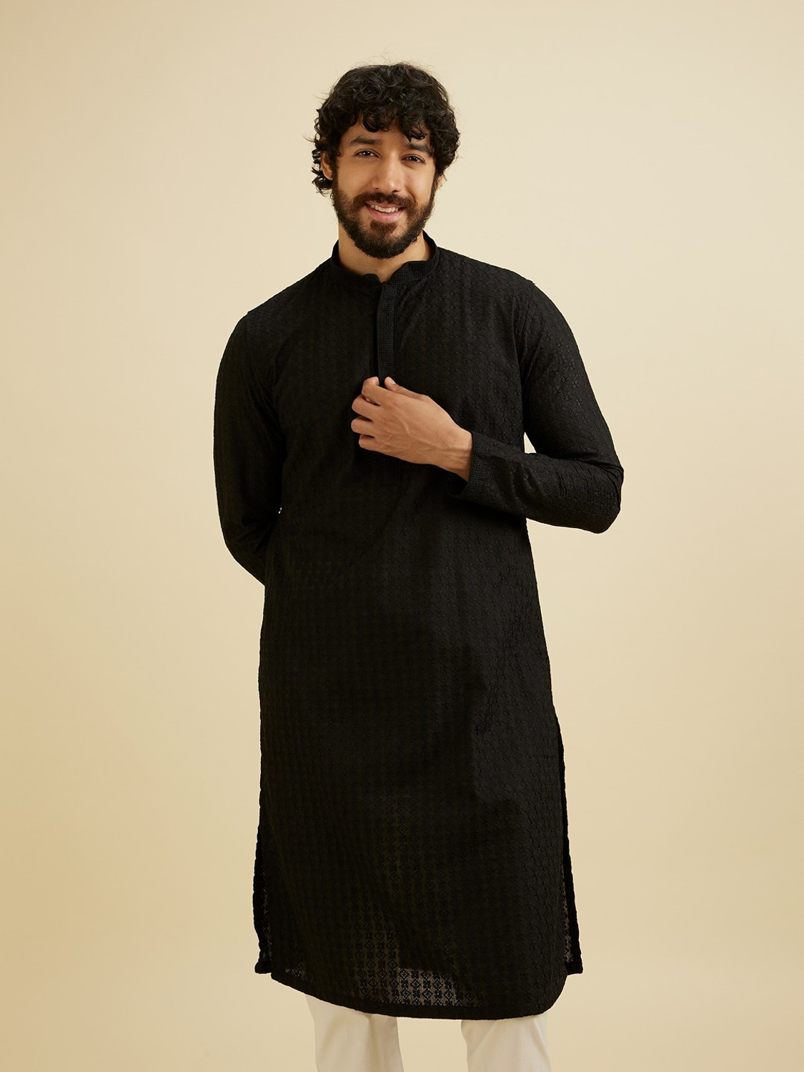 Image of MANYAVAR Men Kurta Pyjama Set