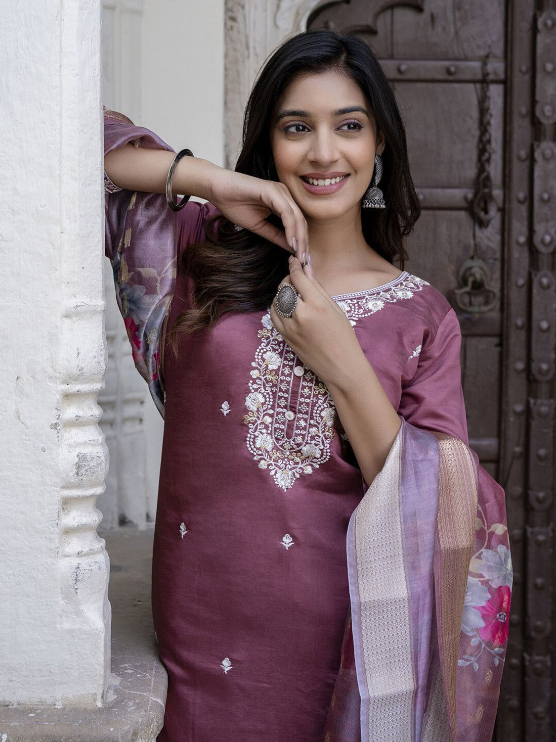 Image of VredeVogel Women Kurta Pant Dupatta Set