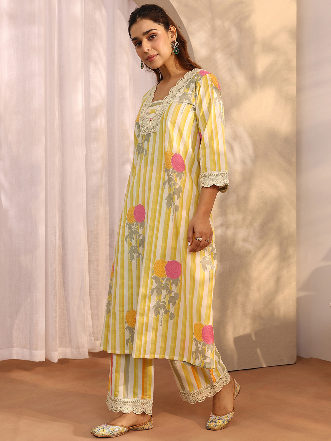 Image of LIBAS Women Kurta Palazzo Dupatta Set
