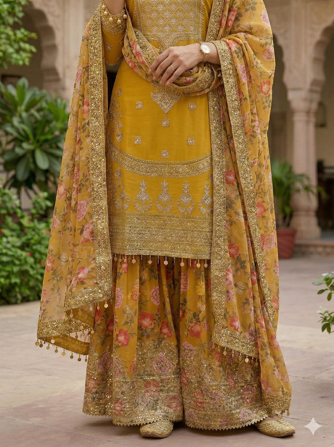 Image of Arriva Feb Women Kurta Sharara Dupatta Set