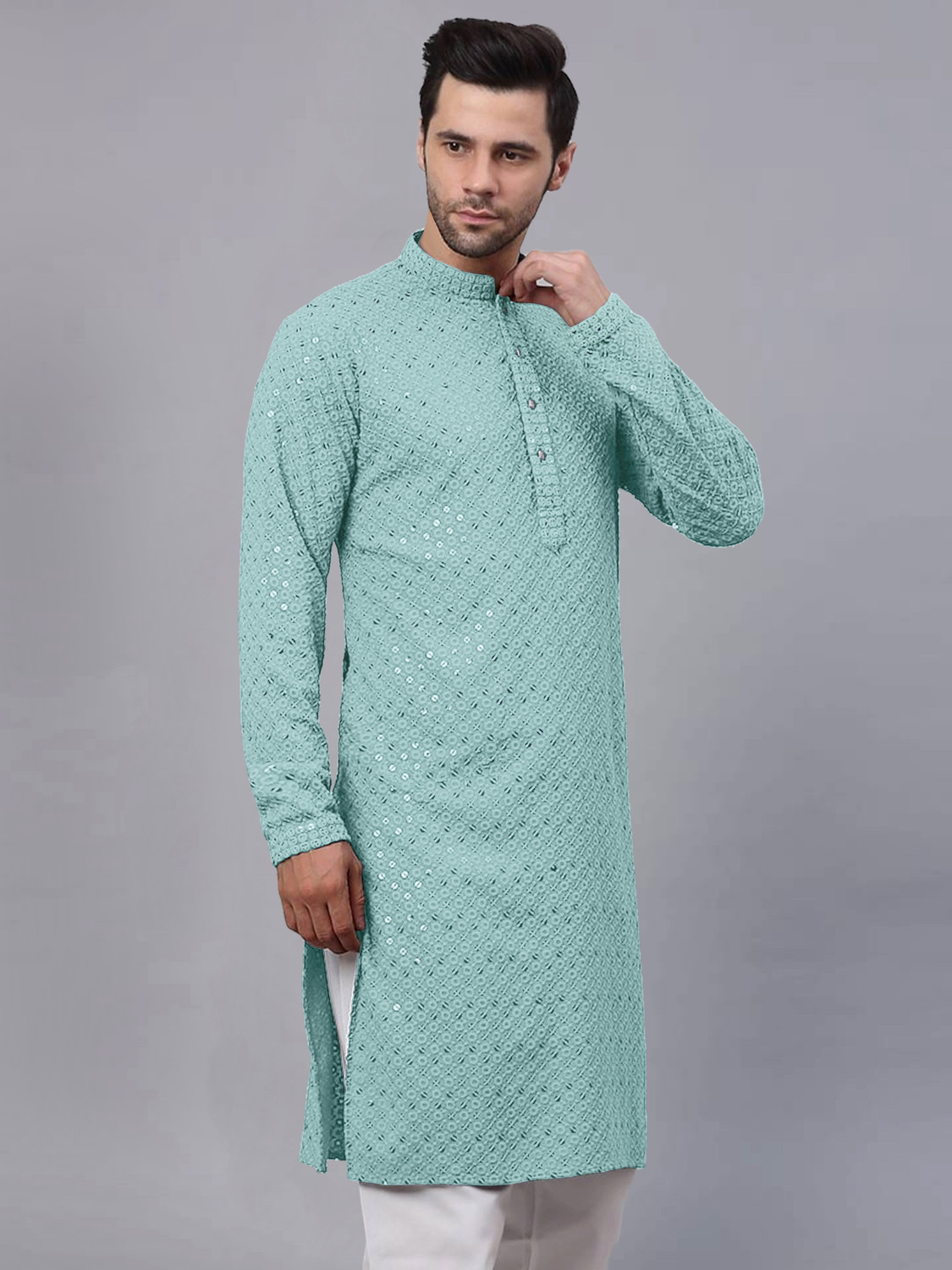 Image of Triom Men Viscose Rayon Kurta Pyjama Set