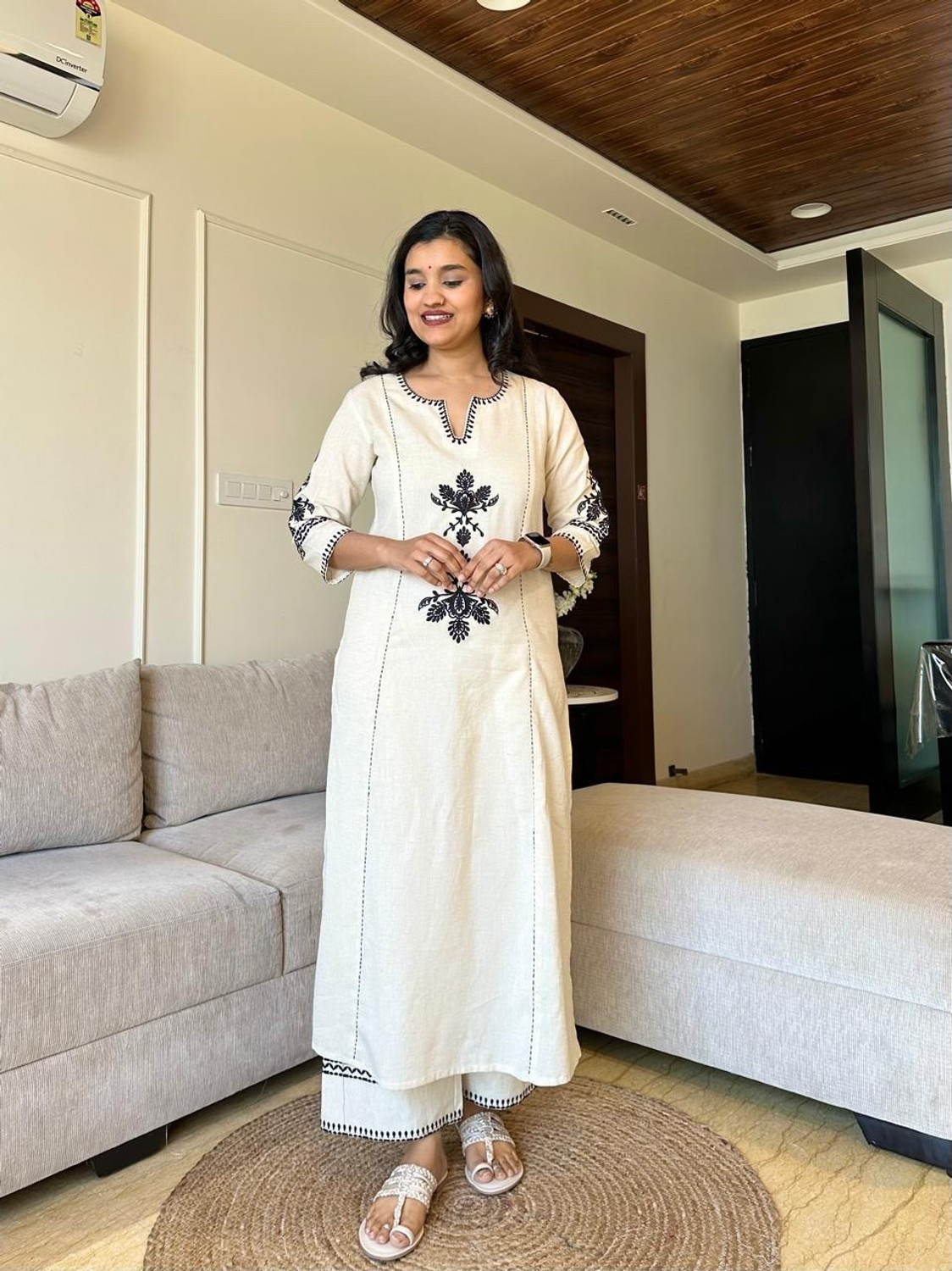 Image of ELEPANTS Women Kurti Palazzo Set