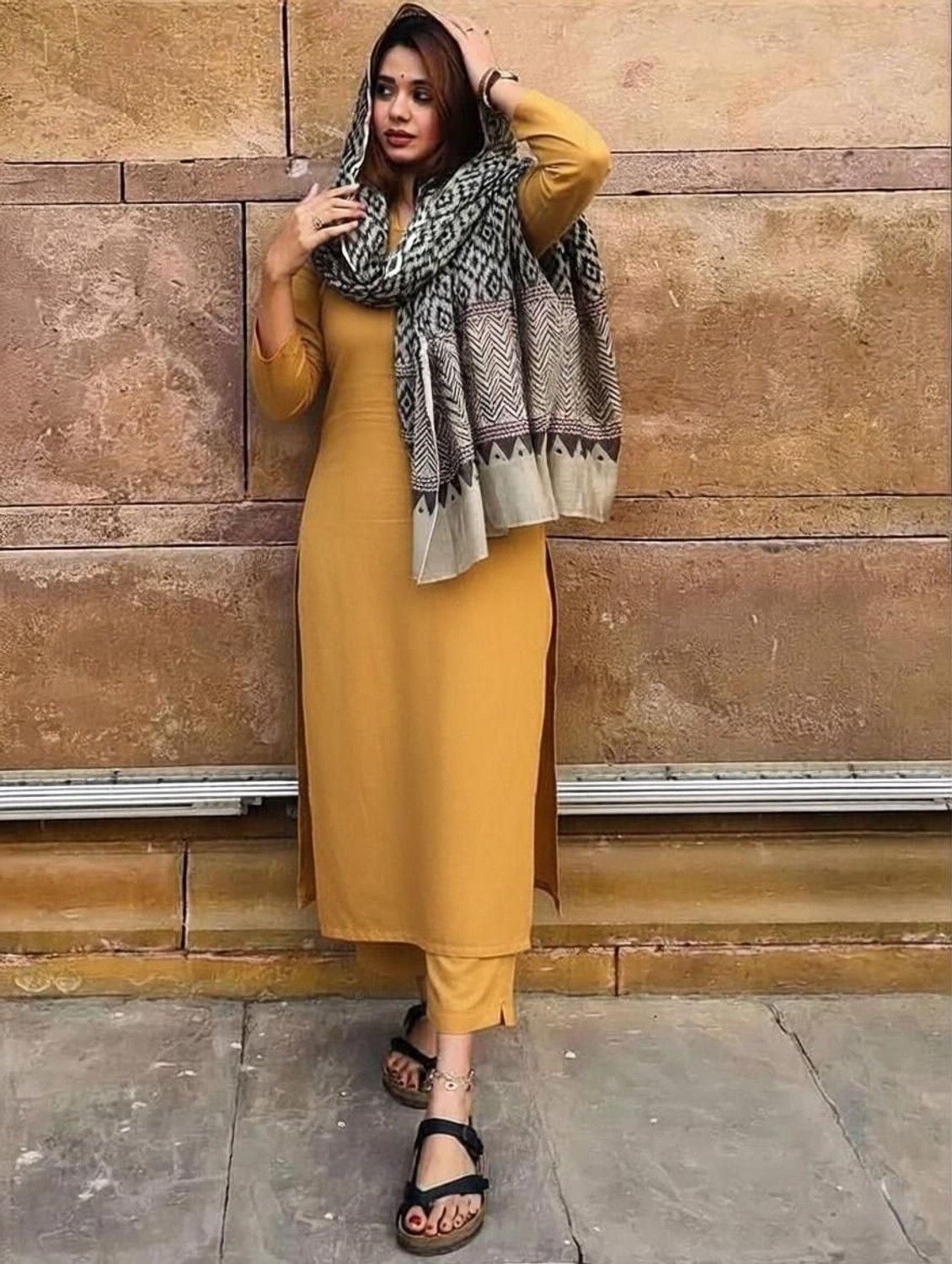 Image of Lamba Creations Women Kurta Pant Dupatta Set