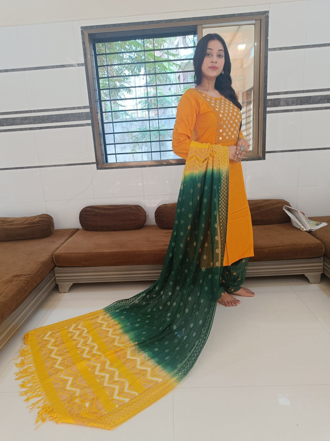 Image of UNIQUE EXPOT Women Kurta Patiala Dupatta Set