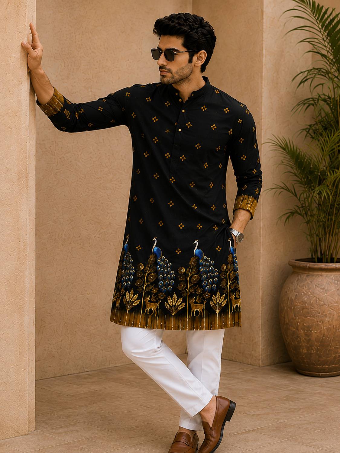 MENTIFIC Men Kurta Pyjama Set - Image 4