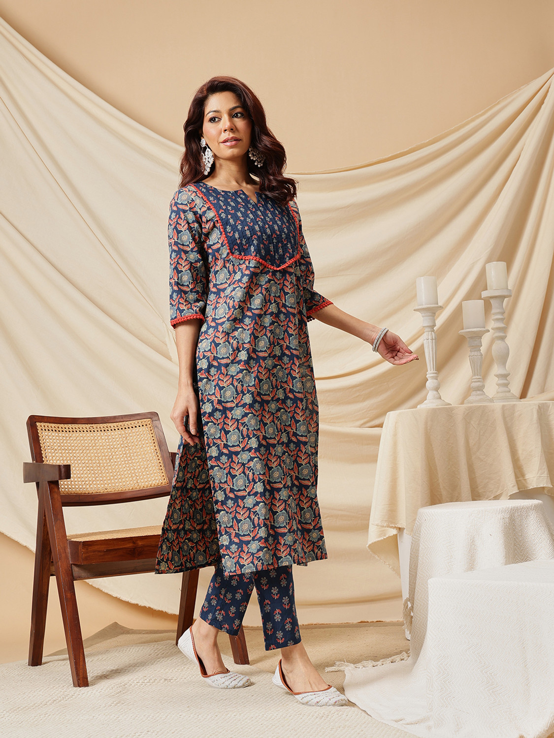 Image of Ginni Arora Label Women Kurta Pant Dupatta Set
