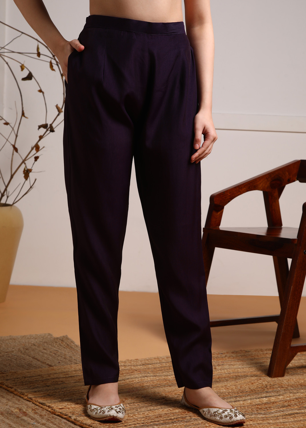 Image of HIVA TRENDZ Embroidered Kurta, Trouser /Pant & Dupatta Set