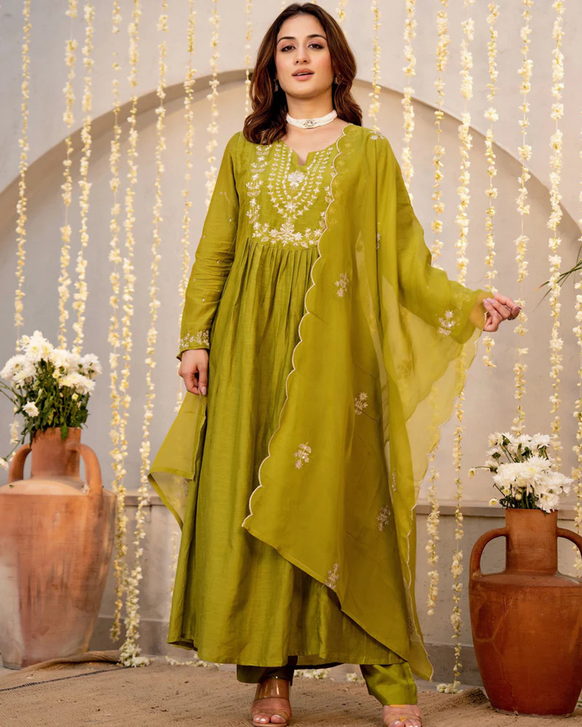 Image of FANCIFLAIR Women Kurta Pant Dupatta Set