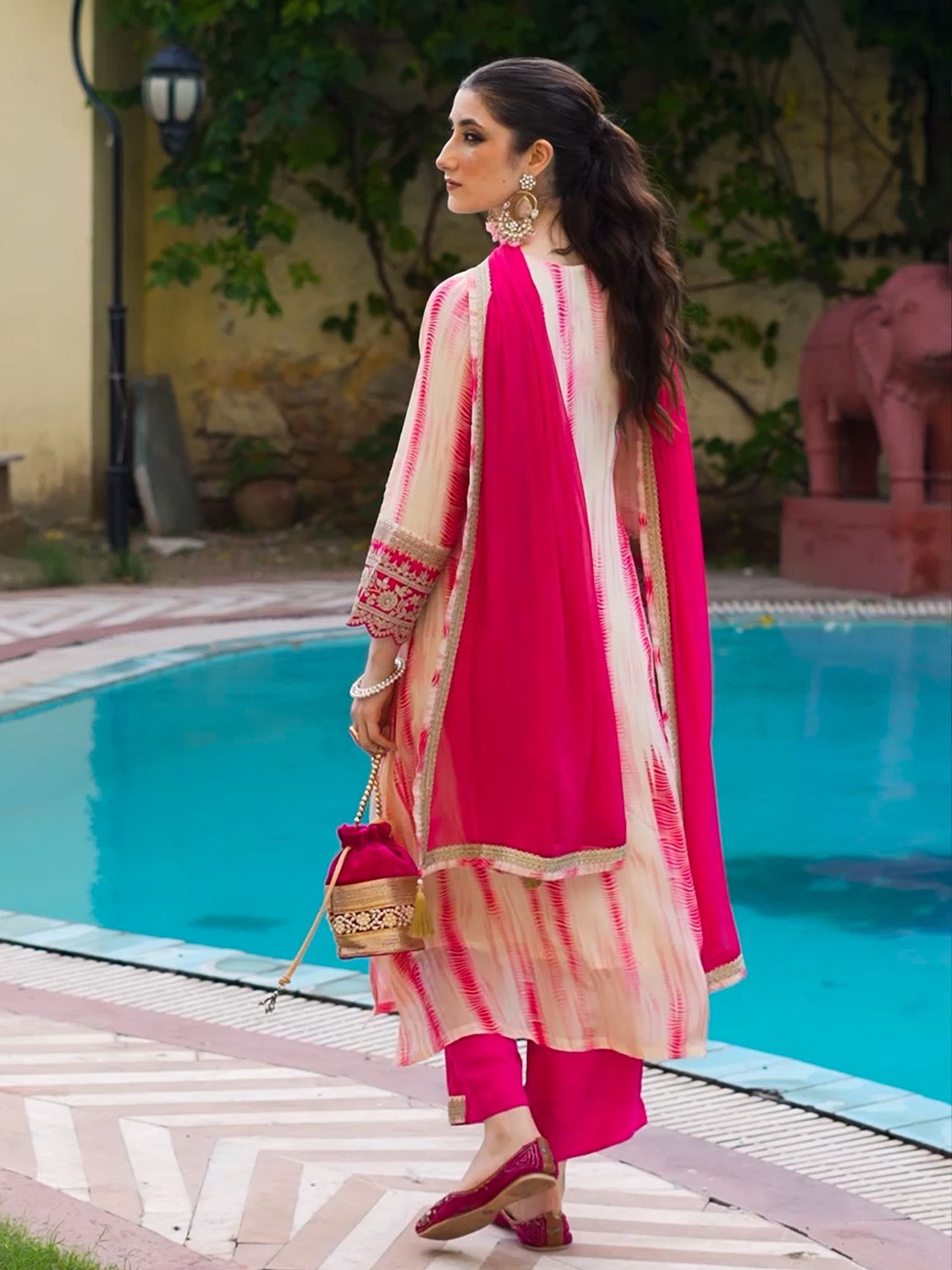 Image of Indo Era Women Kurta Pant Dupatta Set