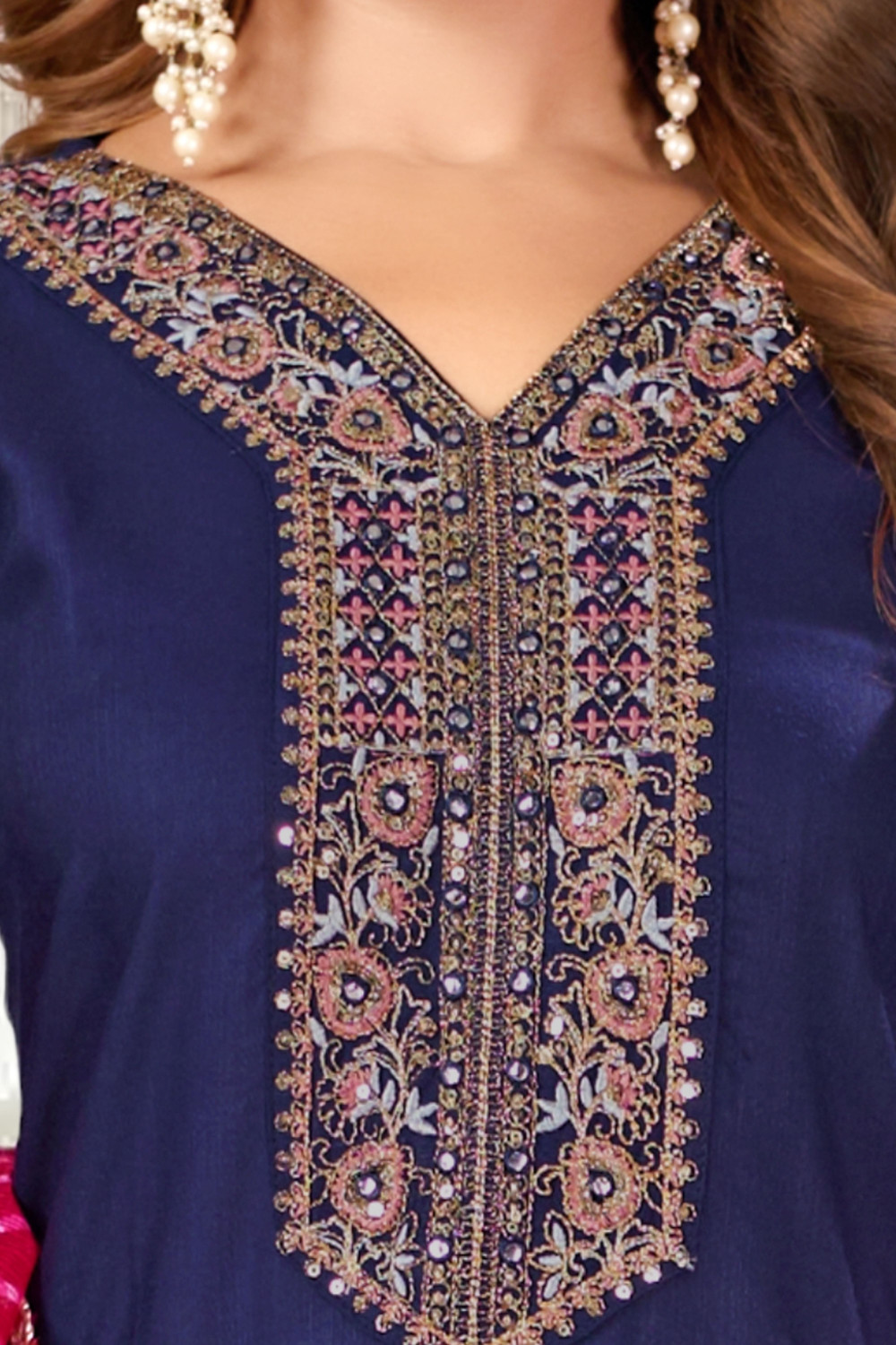 Image of Geohub Women Kurti Palazzo Dupatta Set