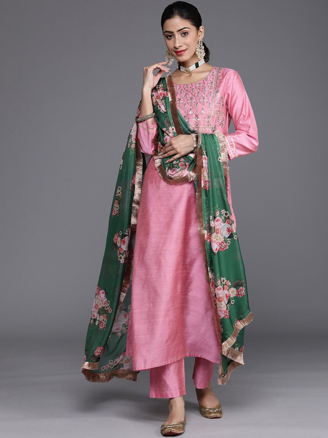 Image of Sanila Women Kurta Pant Dupatta Set