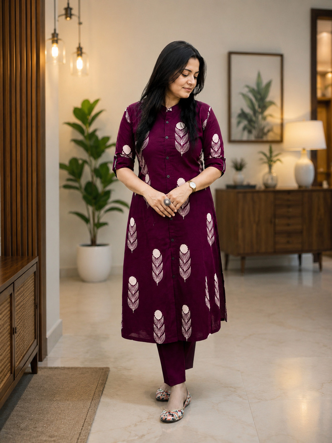 Image of Spear Inside World Women Kurta Palazzo Set