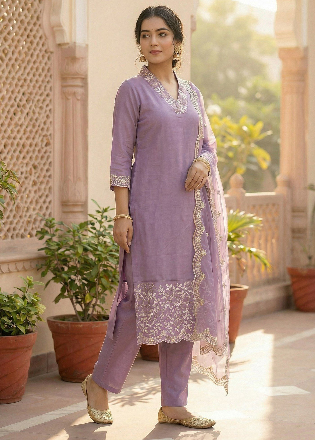Image of KHODIYAR ENTERPRISE Women Kurta Pant Dupatta Set