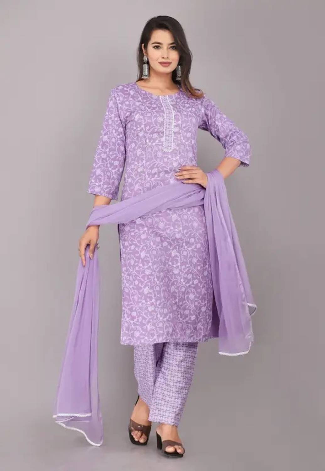 HouseOfCommon Women Kurta Pant Dupatta Set - Image 3