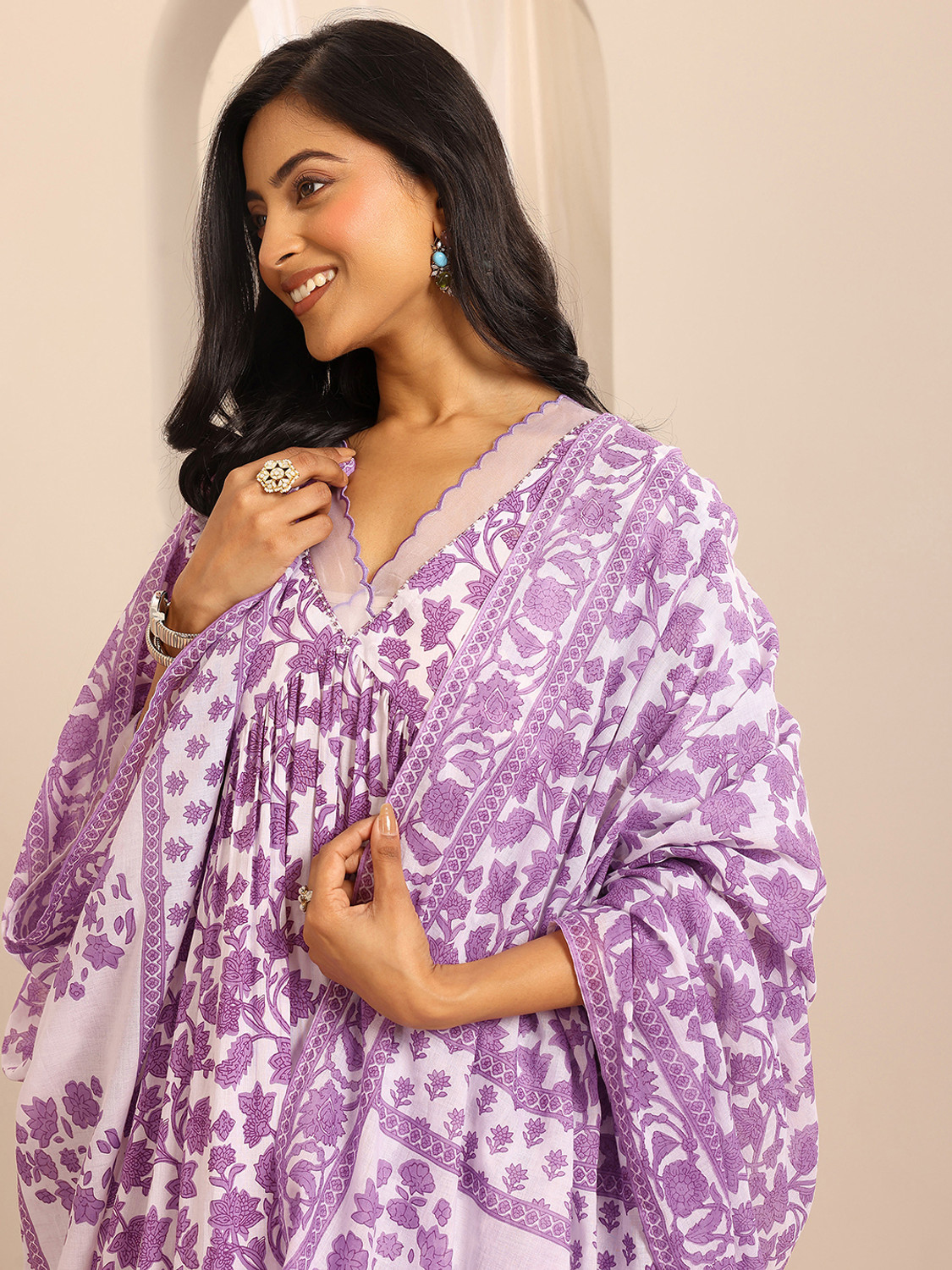 Image of LIBAS Women Kurta Palazzo Dupatta Set