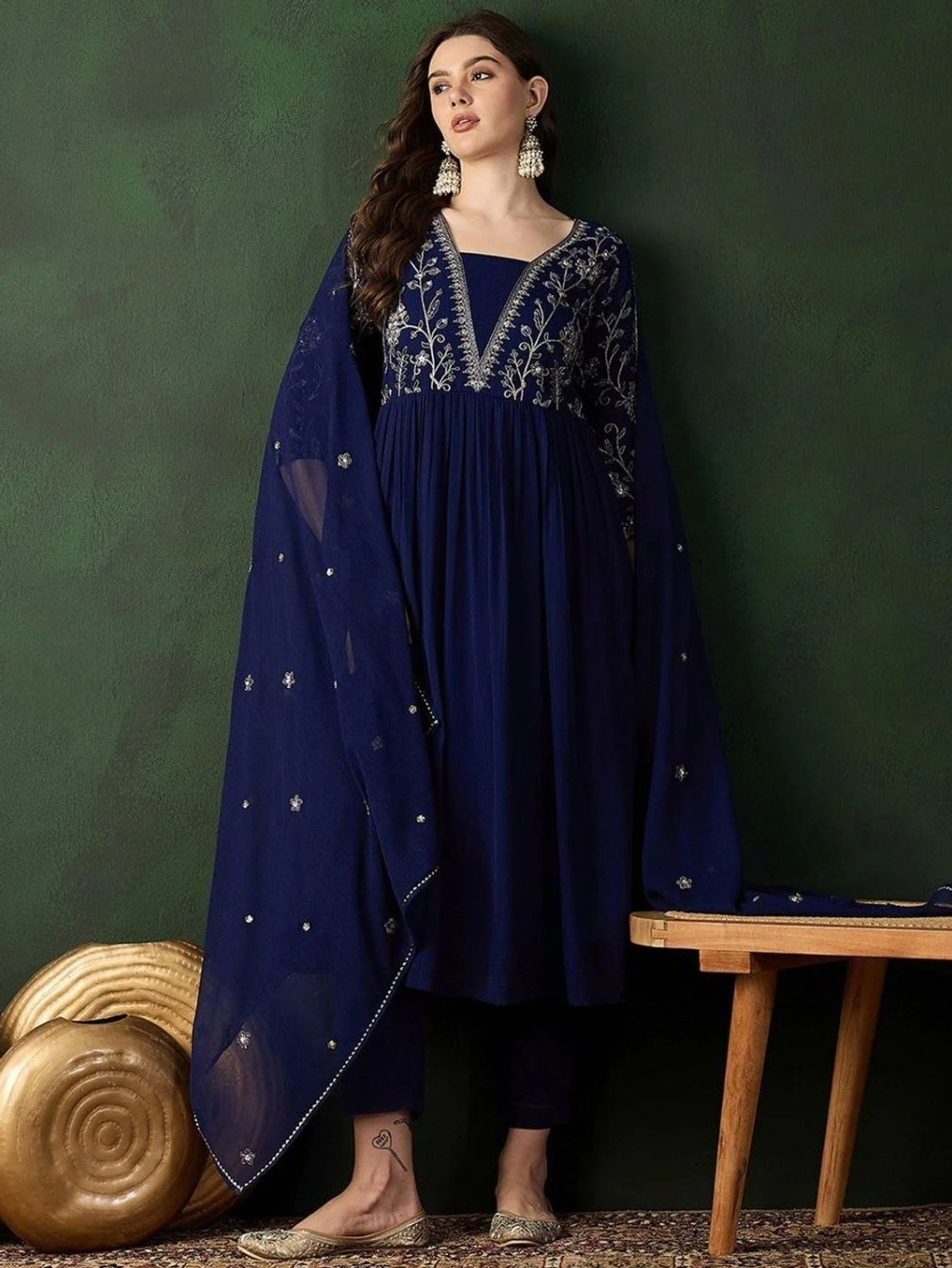 Image of DISHWA FASHION Women Kurta Pant Dupatta Set