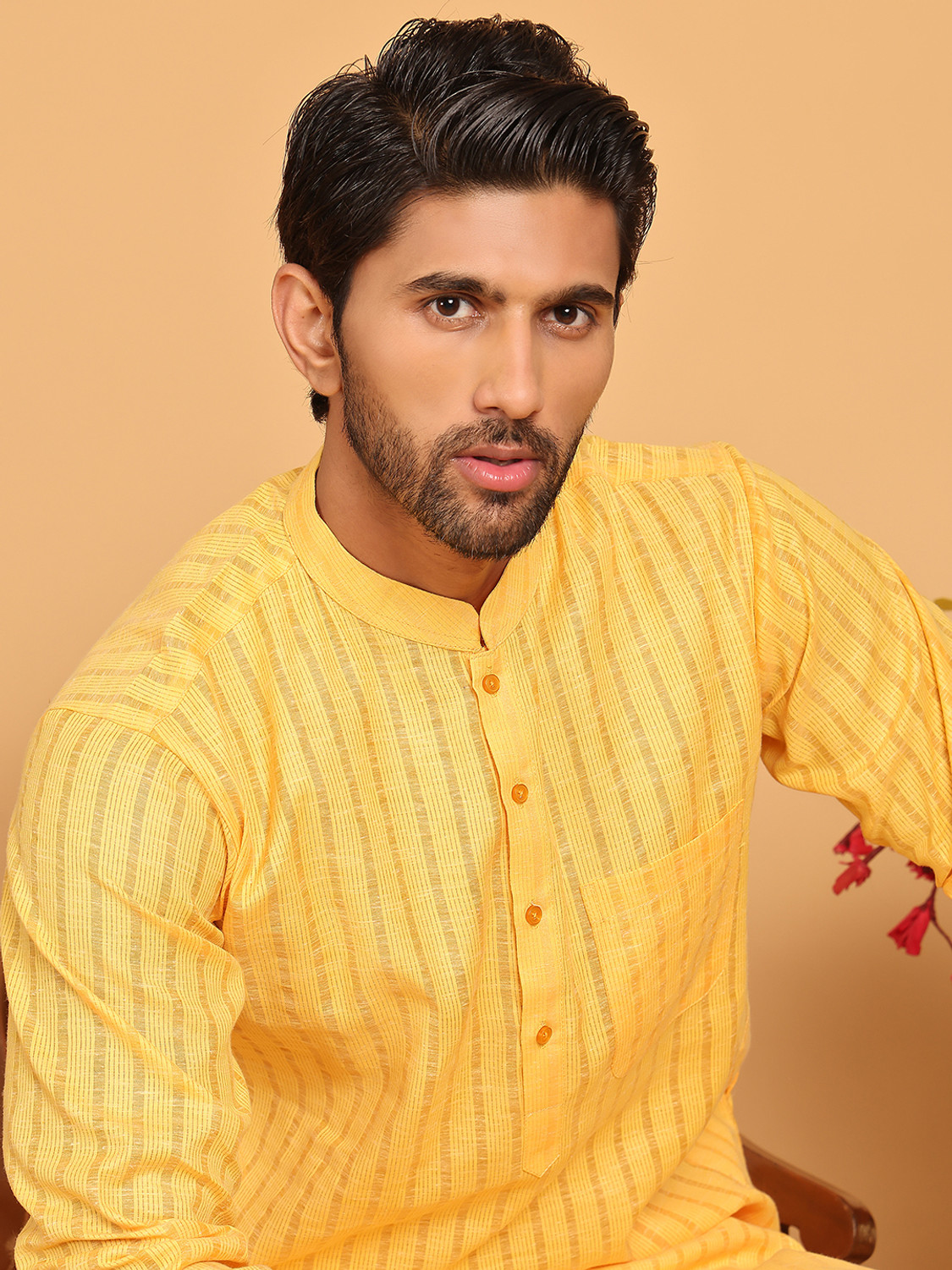 Image of Jompers Men Striped Straight Kurta