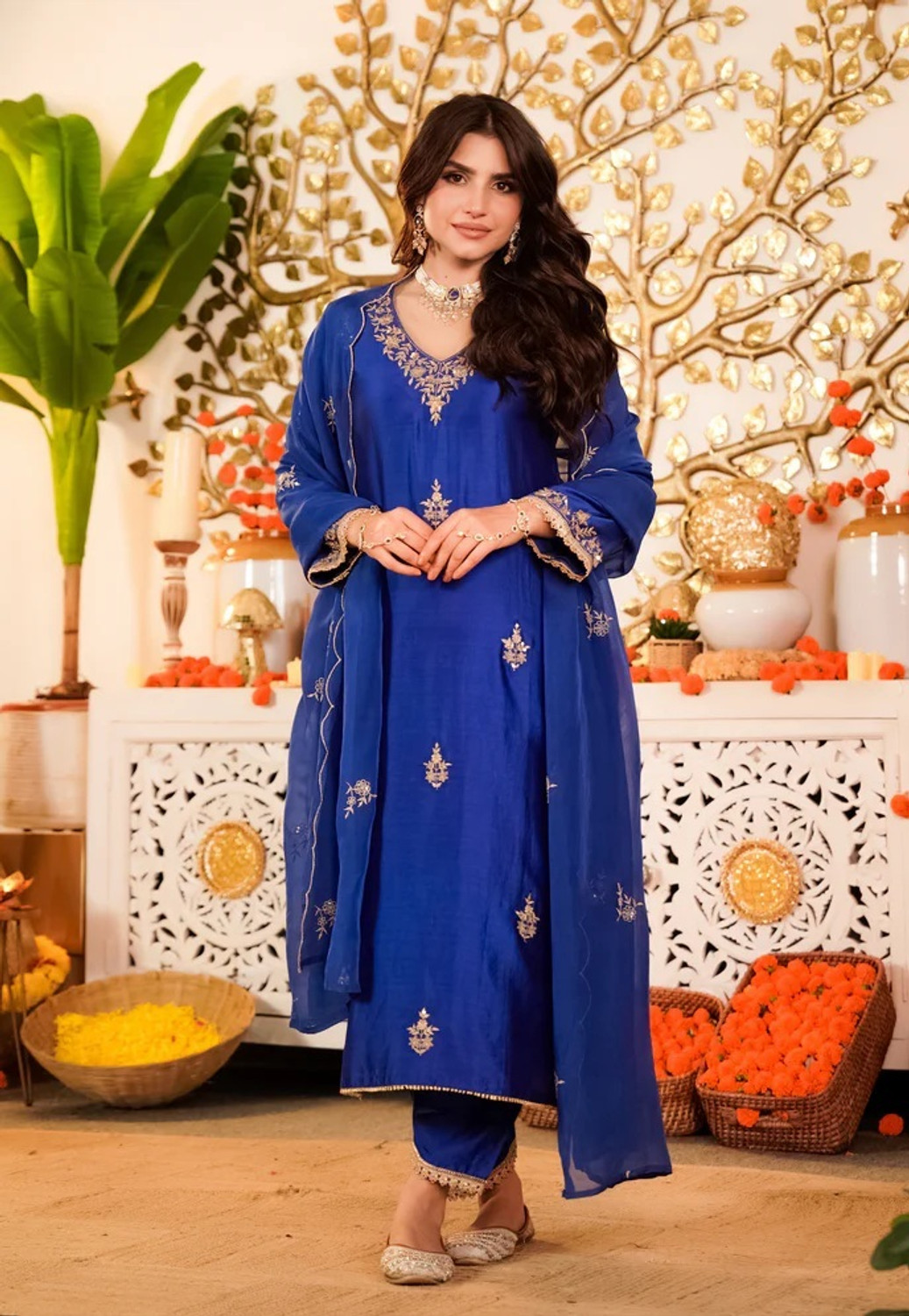 Nermosa Women Kurta Pant Dupatta Set