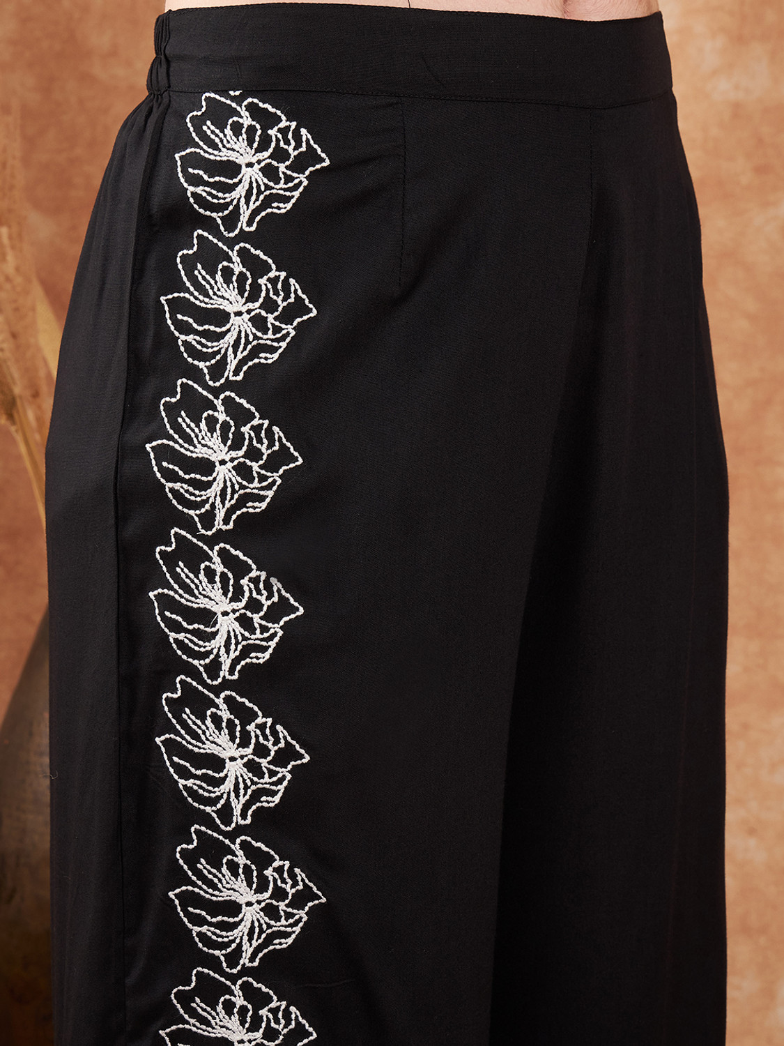Image of Bunaiwala Women Ethnic Top Palazzo Set