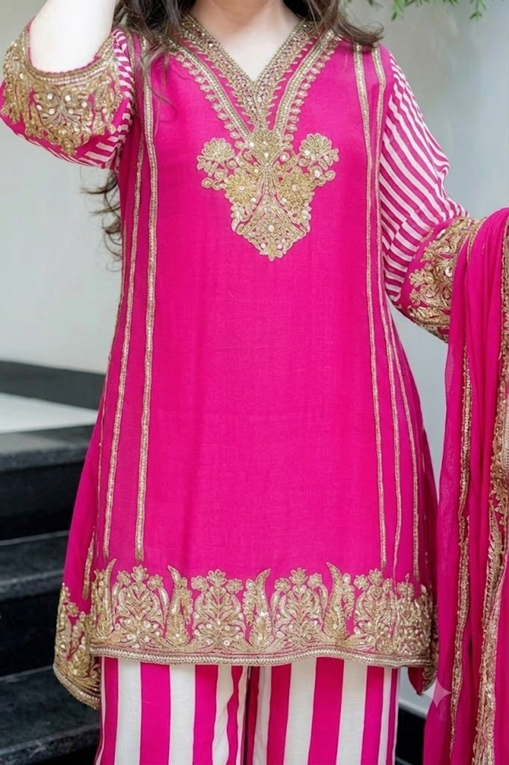 Image of MISHNEE FASHION Women Kurta Palazzo Dupatta Set