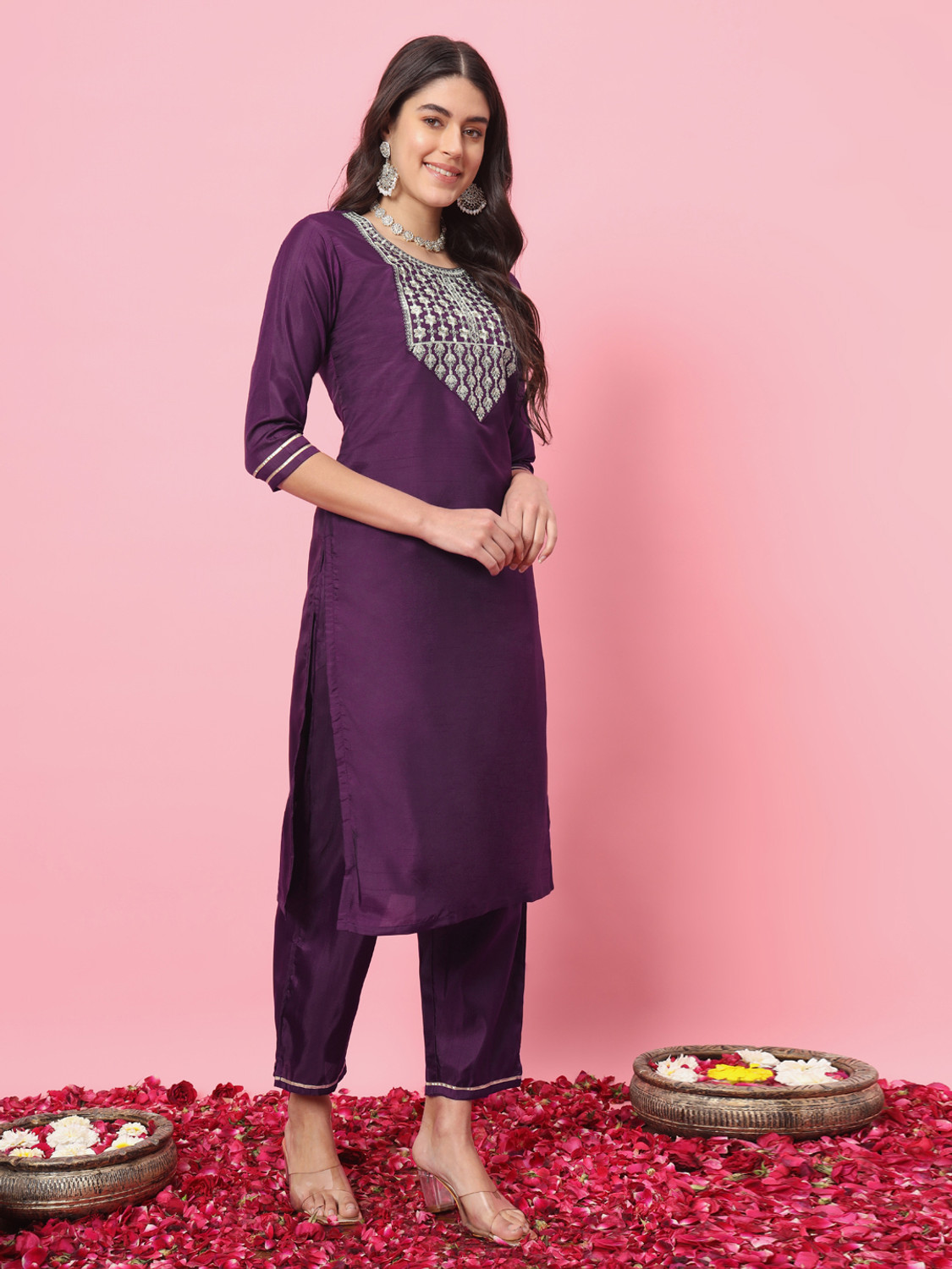 Image of VredeVogel Women Kurta Pant Dupatta Set