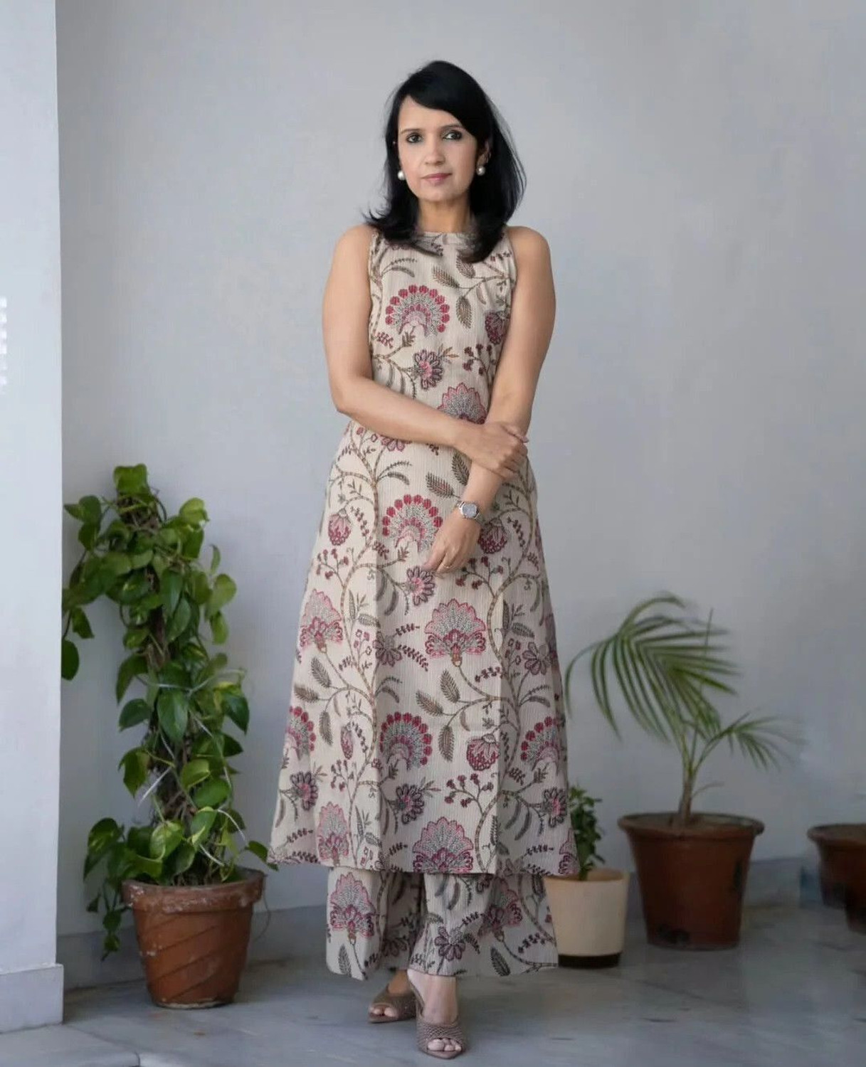 Image of Indiaura Women Kurta Palazzo Set