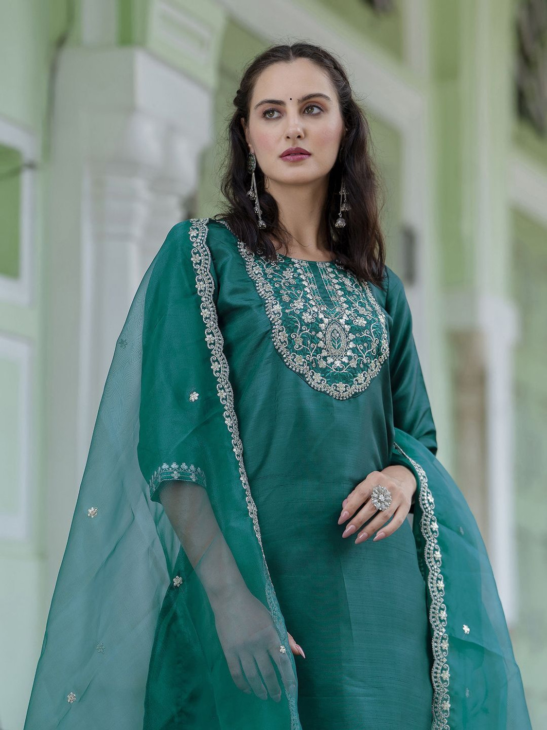 Image of VredeVogel Women Kurta Pant Dupatta Set