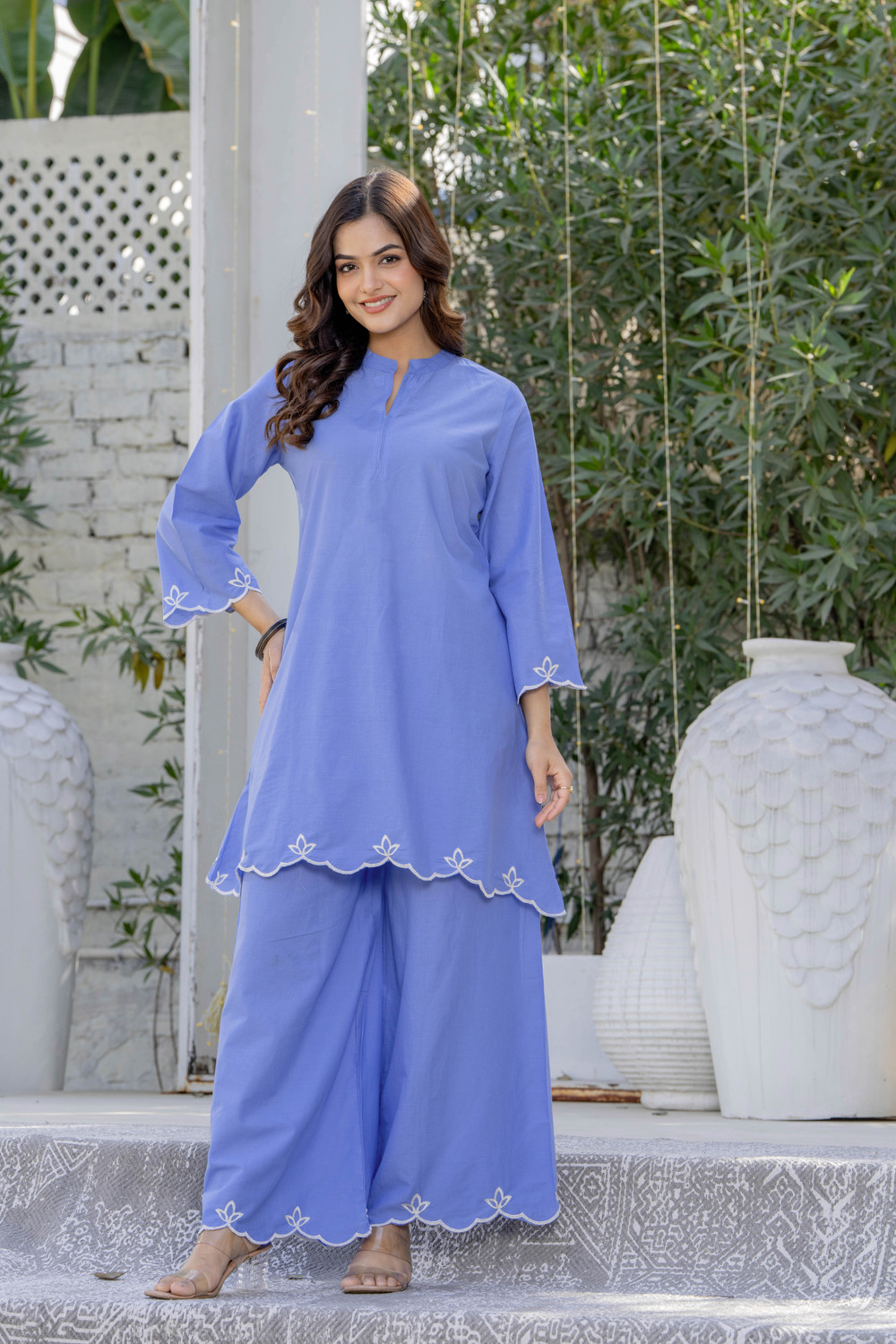 Image of CHARVI CREATION Women Kurti Palazzo Set