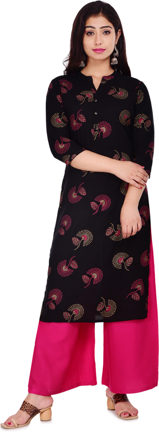 Image of TRUE WORLD Women Viscose Rayon Kurta Palazzo Set