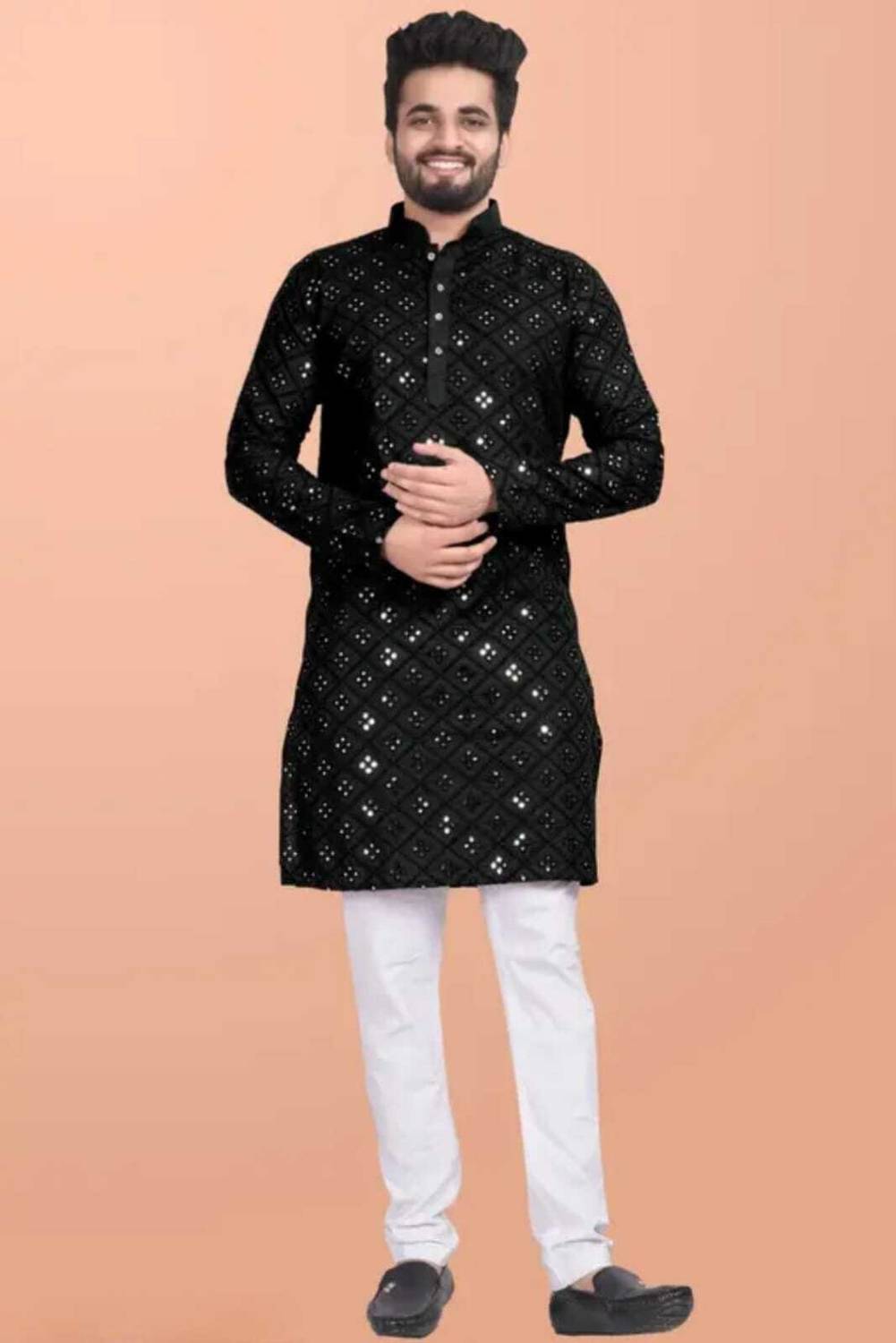 CLOTH CORNER Men Embroidered Straight Kurta - Image 1