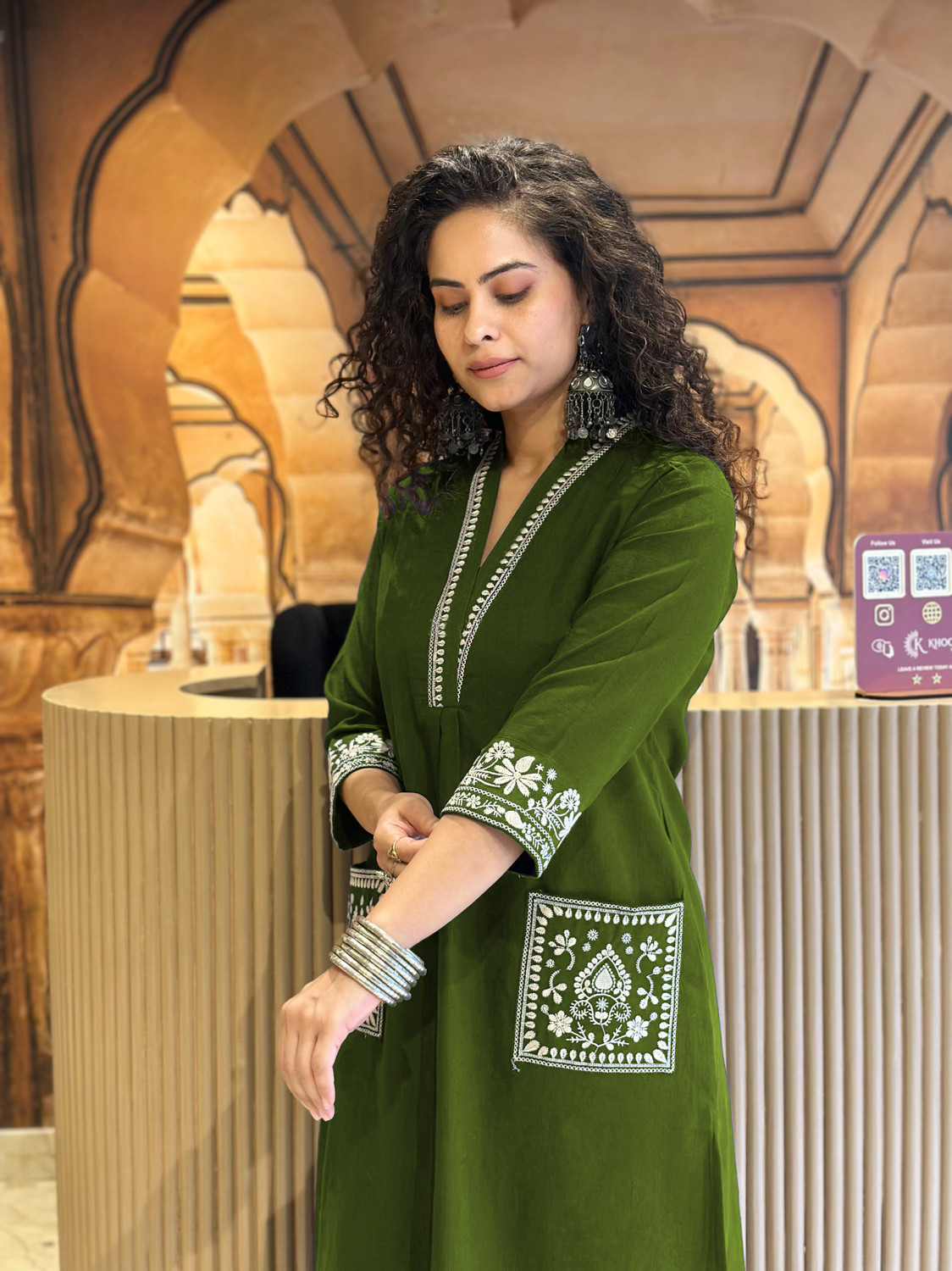 Image of DHARM CREATIONS Women Kurta Pant Set