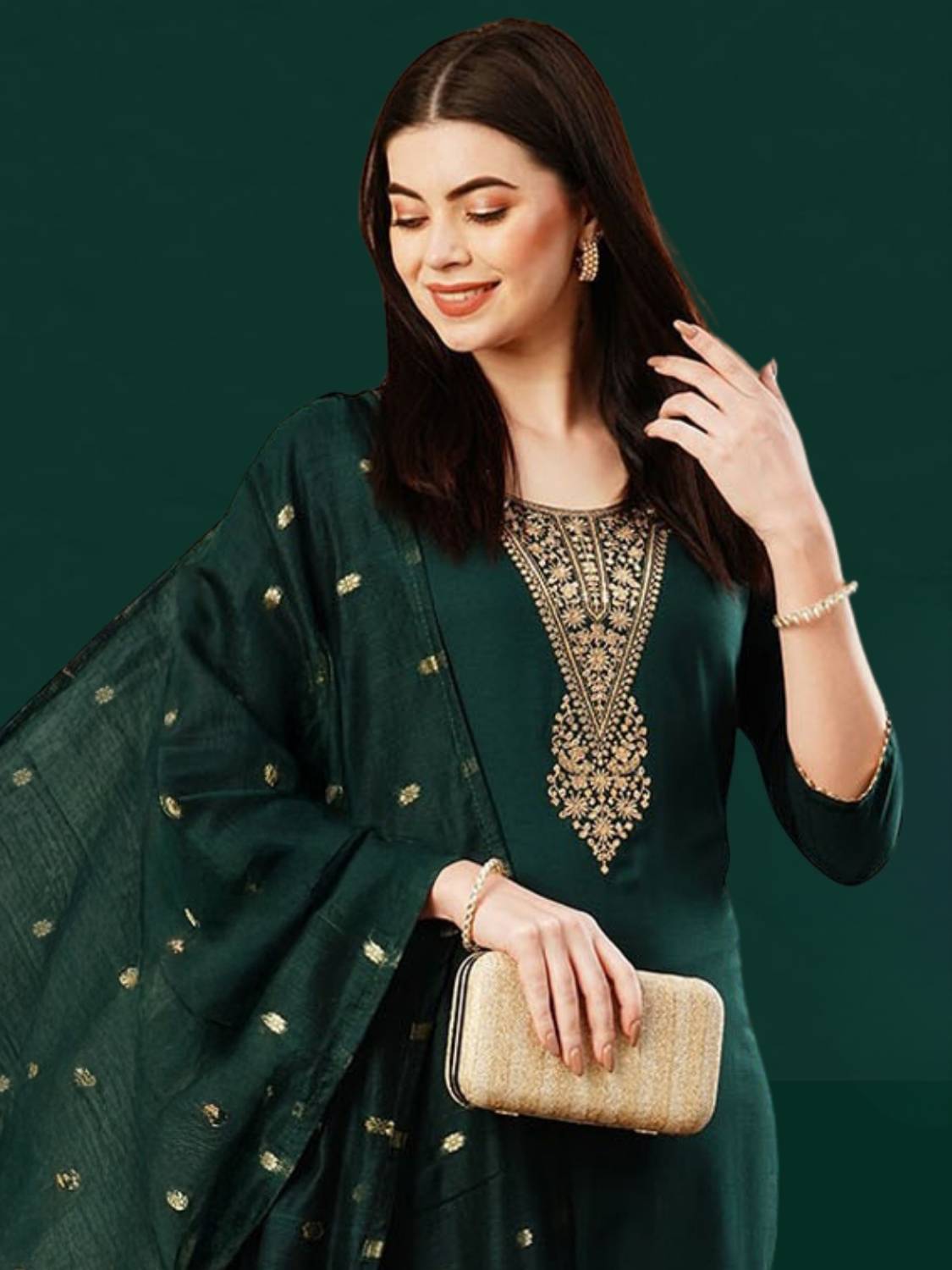 aurbhi Women Kurti Pant Dupatta Set - Image 1