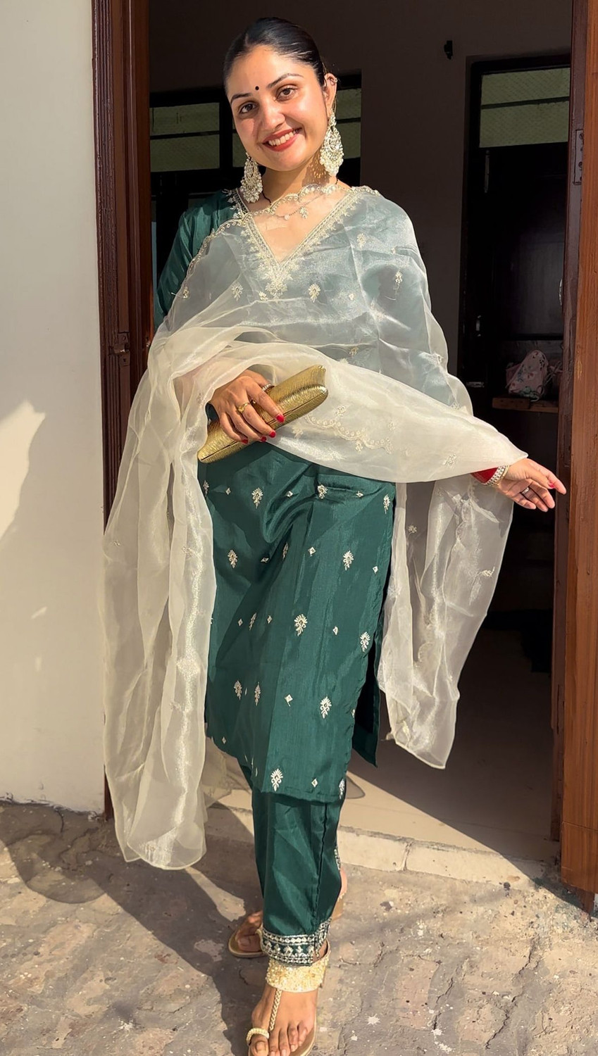 Image of VredeVogel Women Kurta Pant Dupatta Set