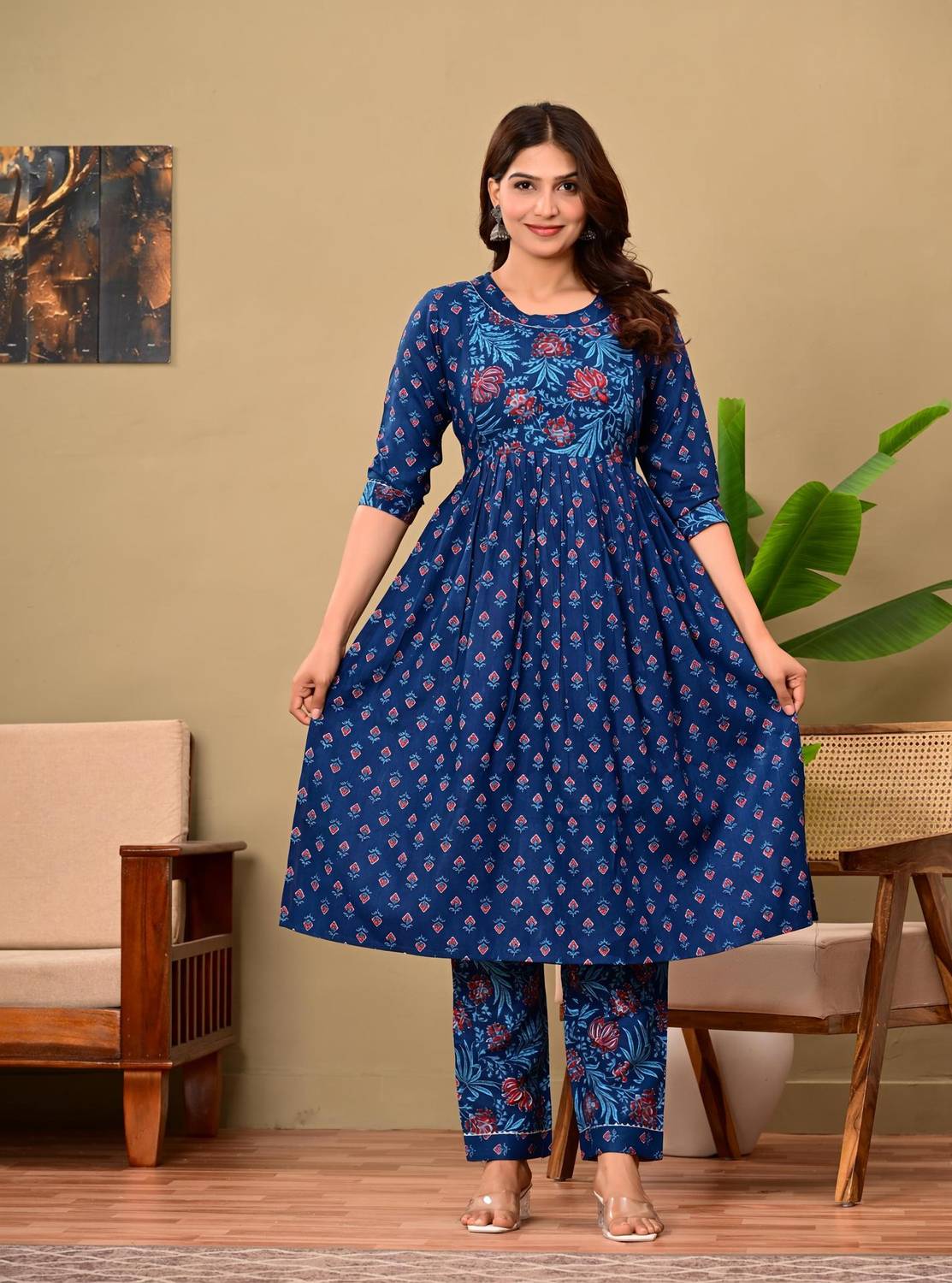 77Taj7 Women Kurta Pant Set