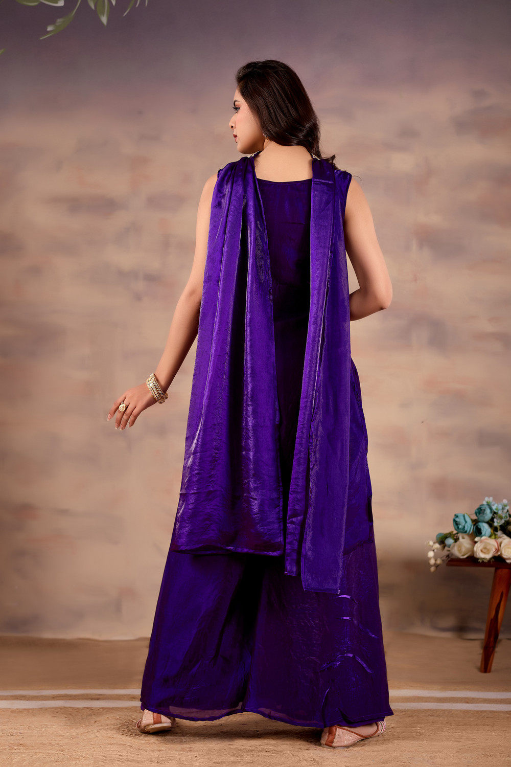 Image of CultureLooks Women Ethnic Top Sharara Dupatta Set
