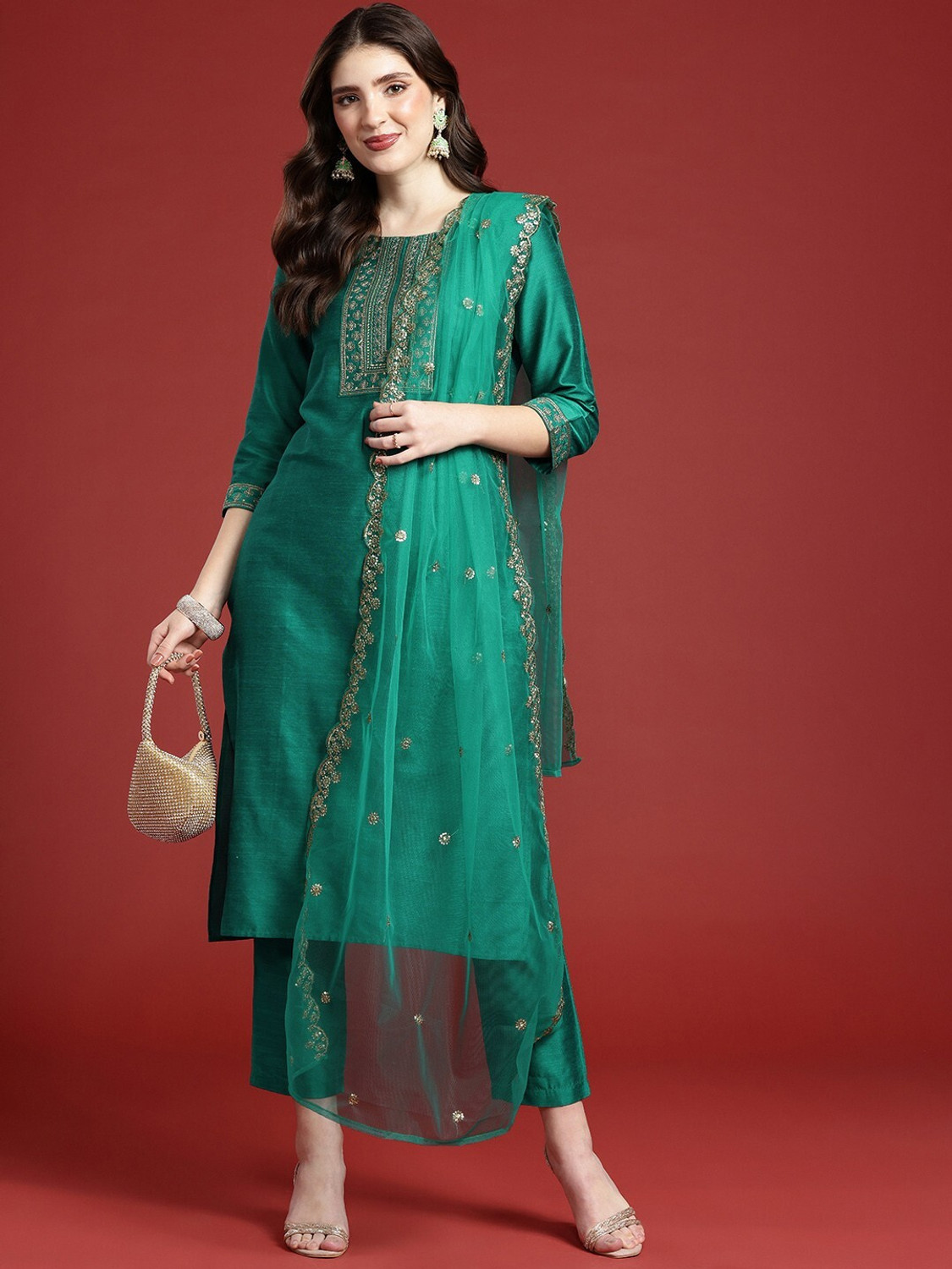 Image of ANOUK Women Kurta Pant Dupatta Set