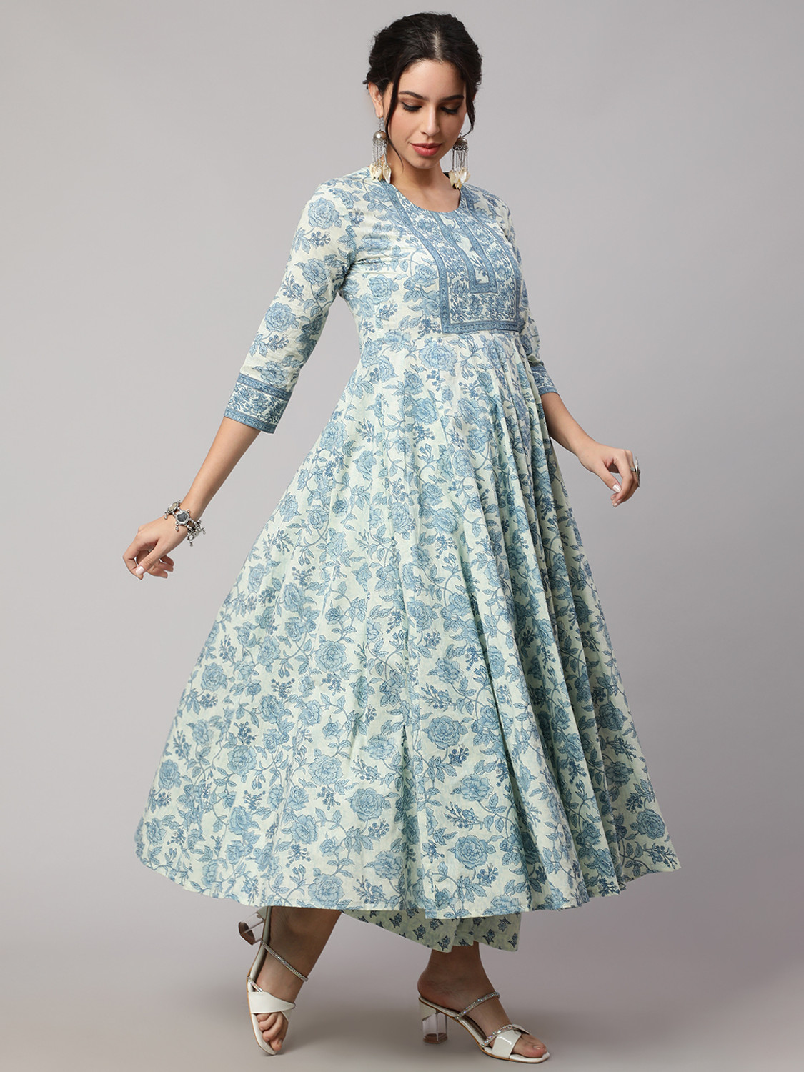 Image of Nishabd Women Kurta Palazzo Dupatta Set