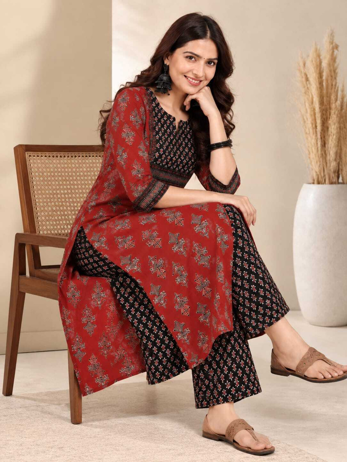 Image of S4K Women Kurta Pant Dupatta Set