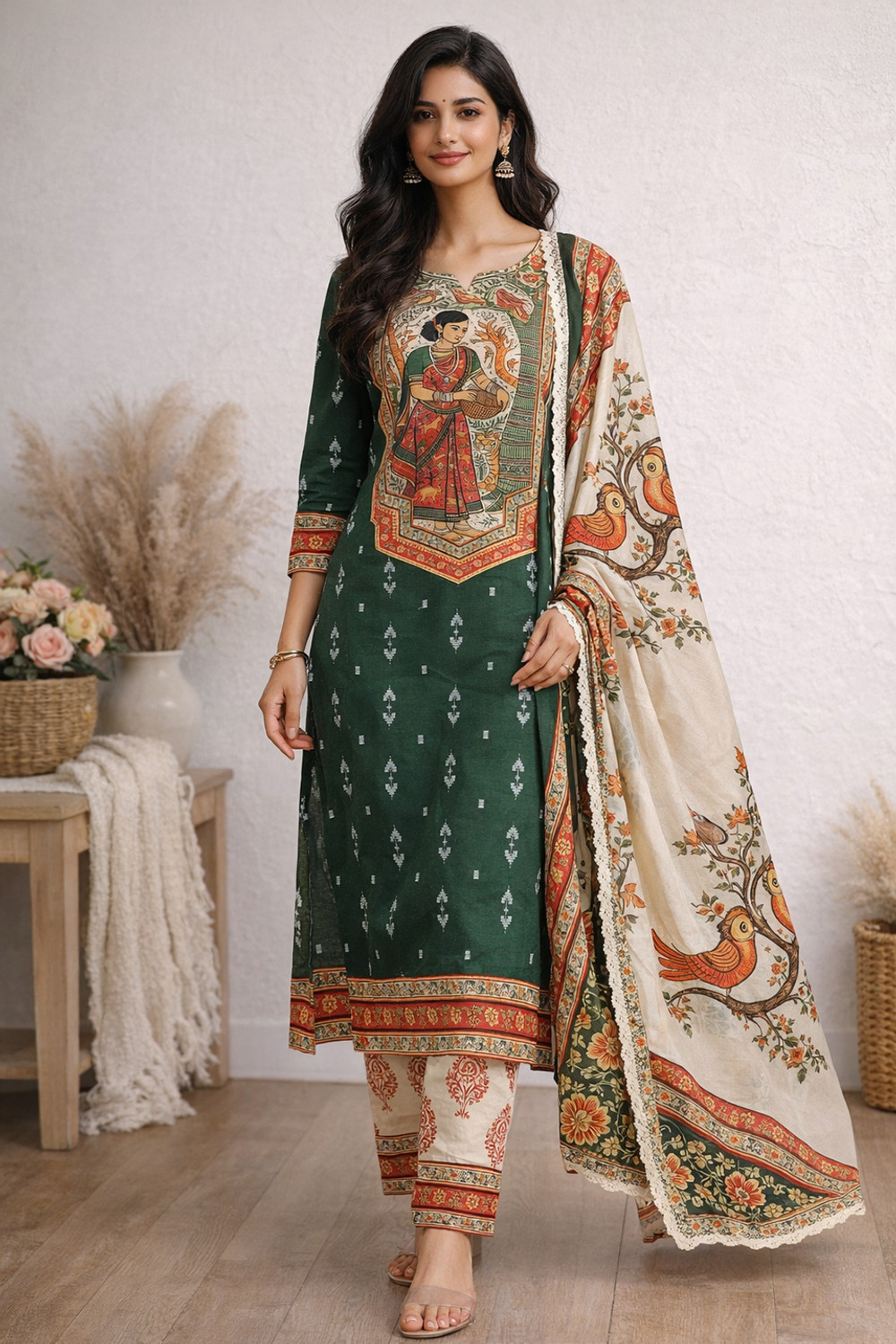 Image of ANOUK Women Pure Cotton Kurta Pant Set