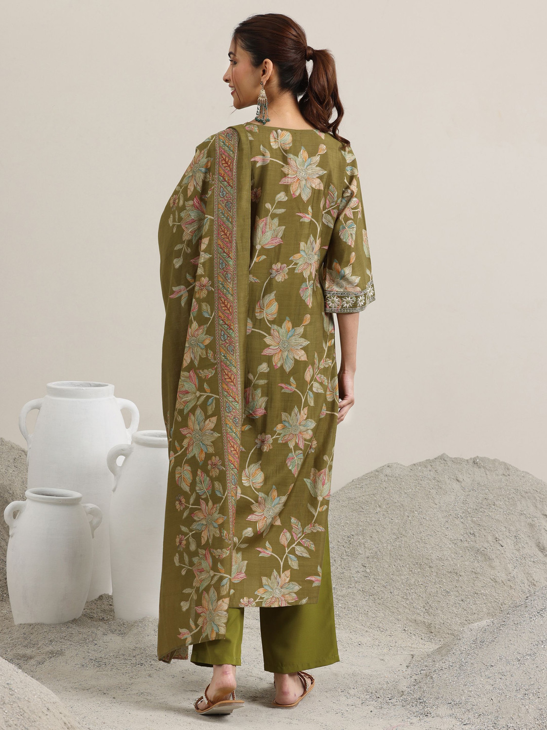 Image of LIBAS Women Kurta Pant Dupatta Set