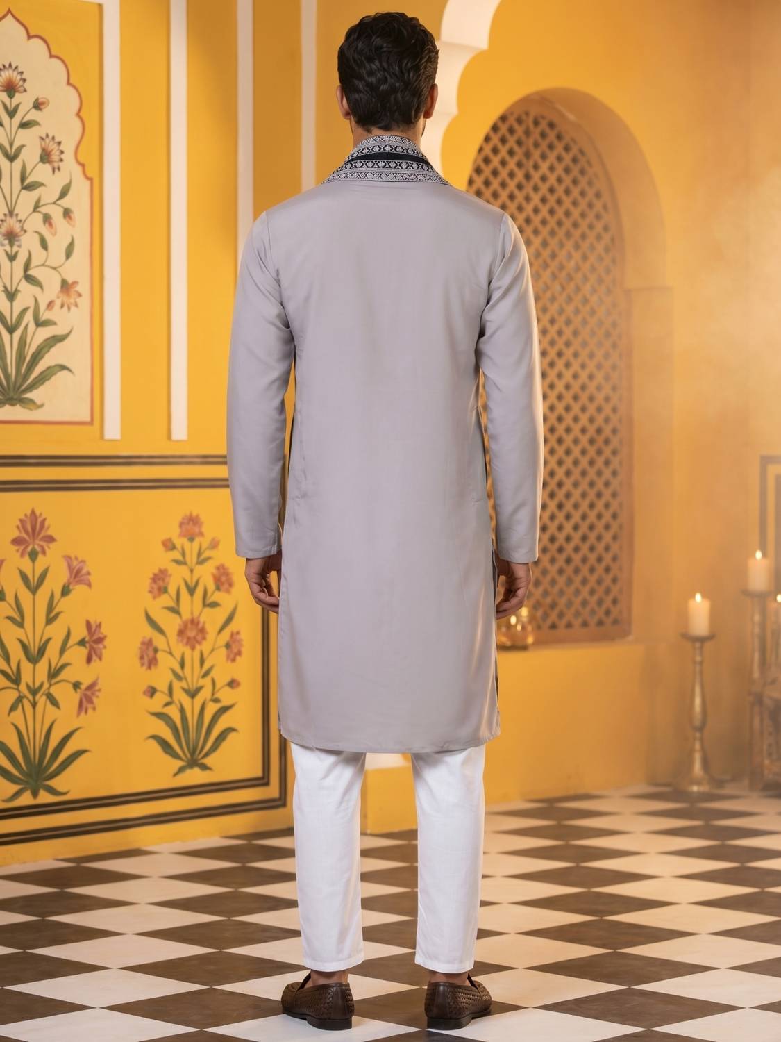 Jompers Men Kurta Pyjama Dupatta Set - Image 2
