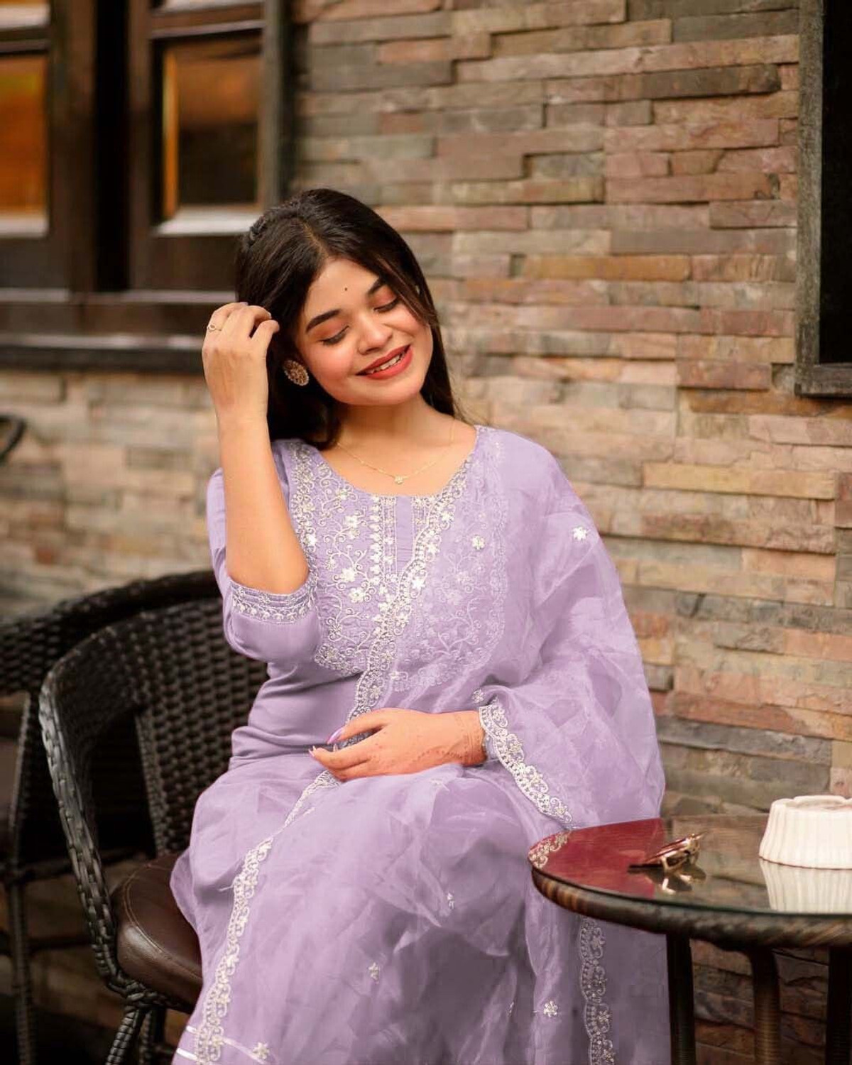 Image of ONIYURI Women Kurti Pant Dupatta Set
