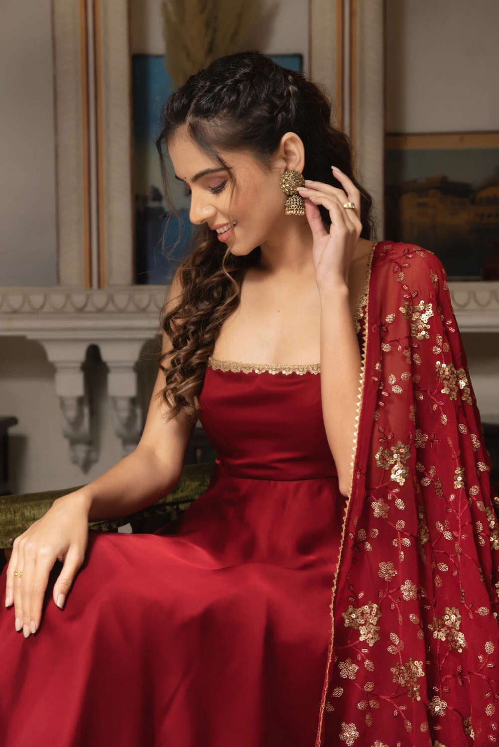 Image of Tasrika Women Kurta Pant Dupatta Set