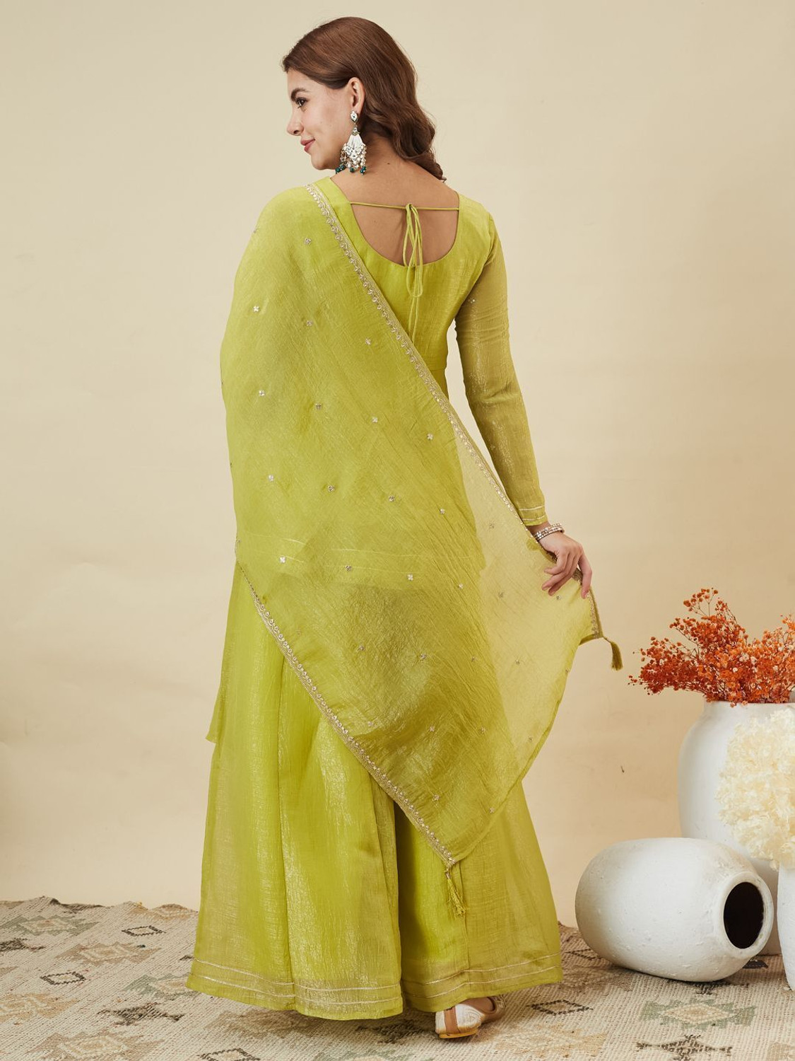 Image of MOKOSH Women Kurta Pant Dupatta Set