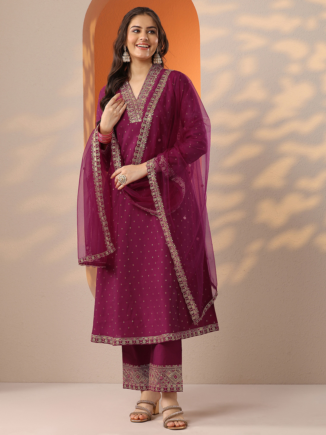 Image of LIBAS Women Kurta Pant Dupatta Set