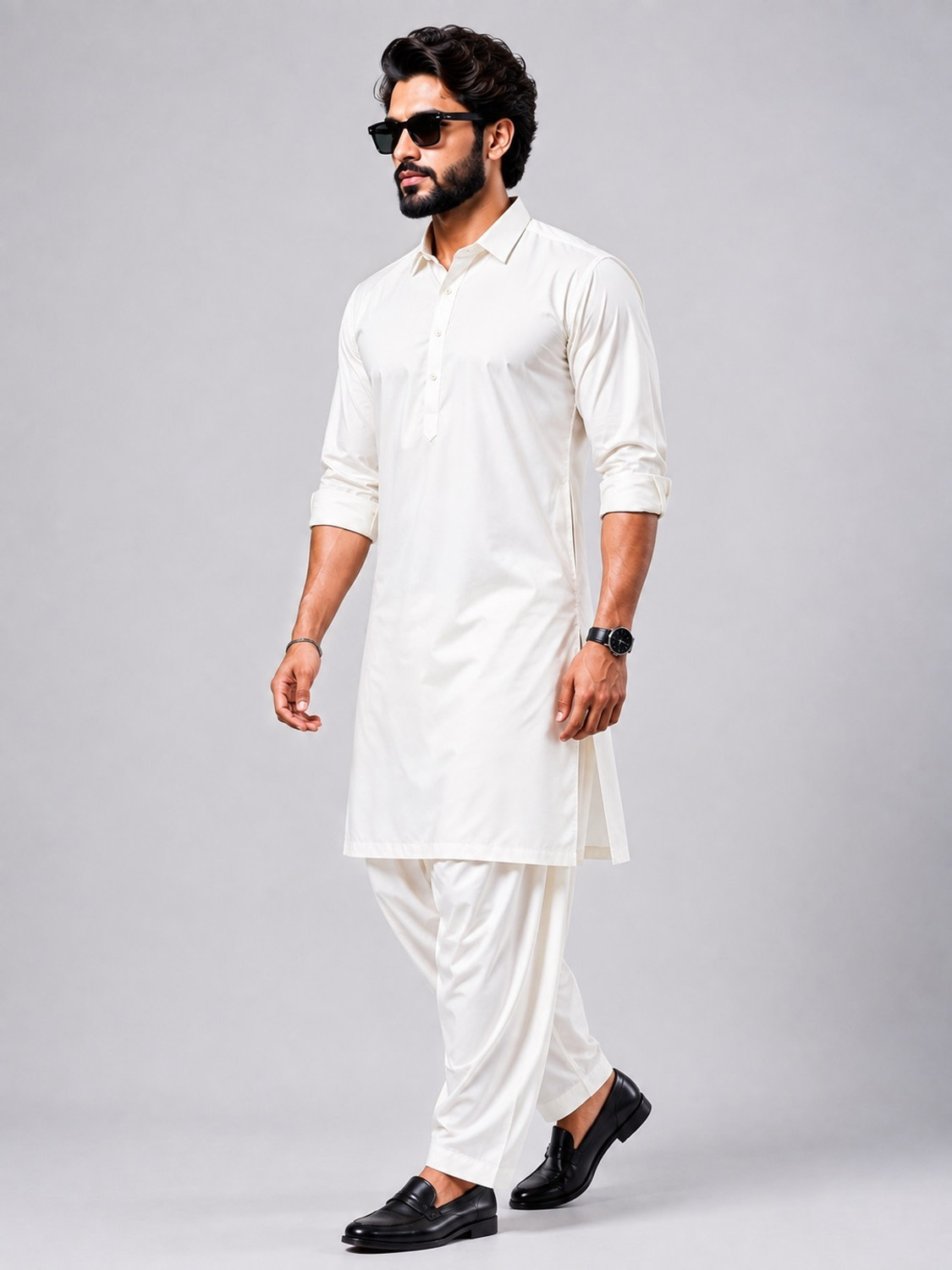 Image of Krishiv Fashion Men Kurta Salwar Set
