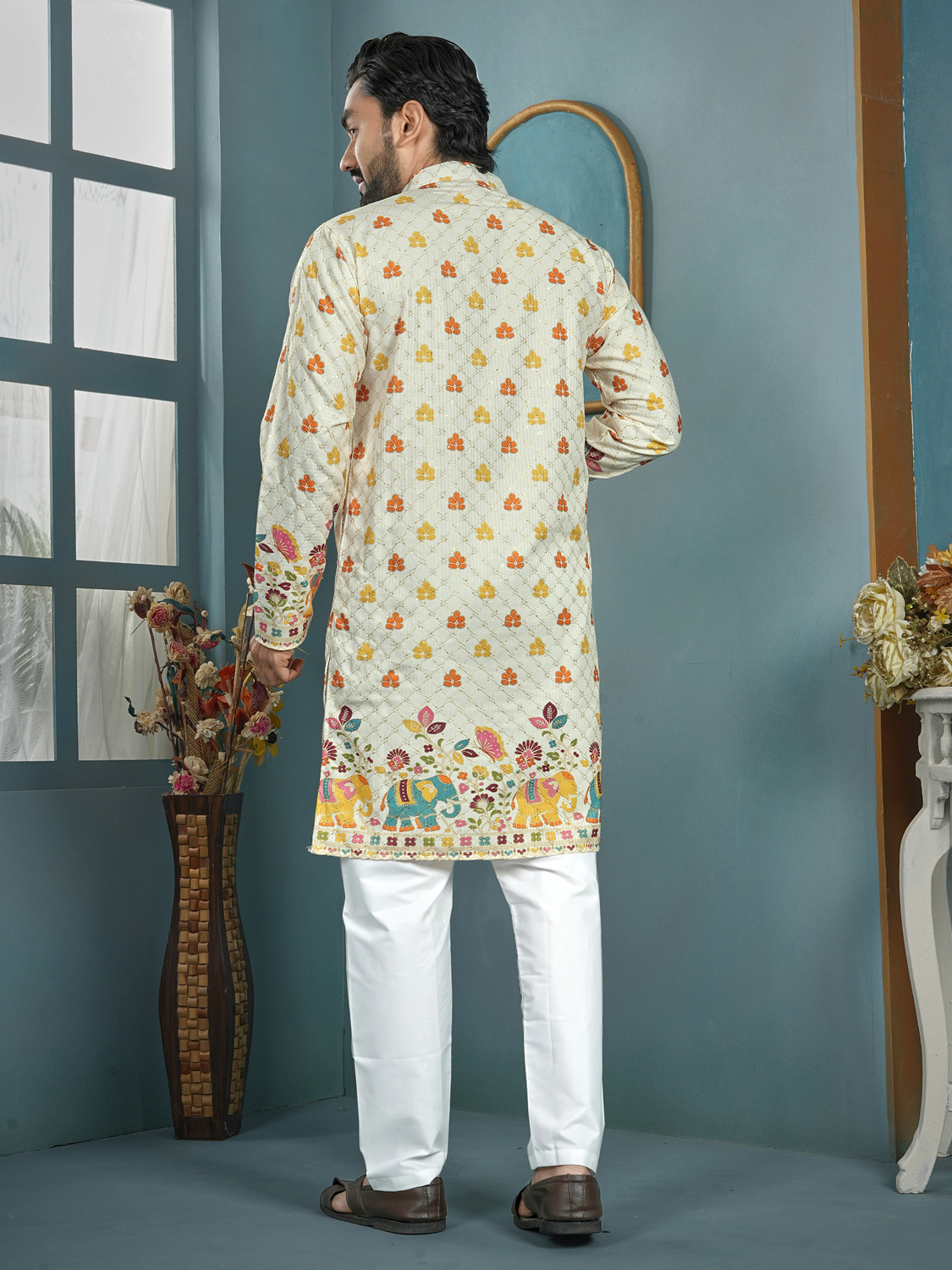 Image of CELLUX Men Kurta Pyjama Set