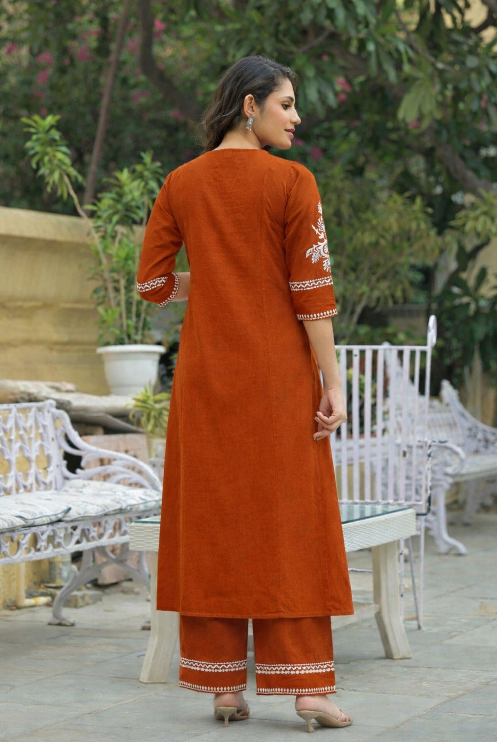 Image of ELEPANTS Women Kurti Palazzo Set